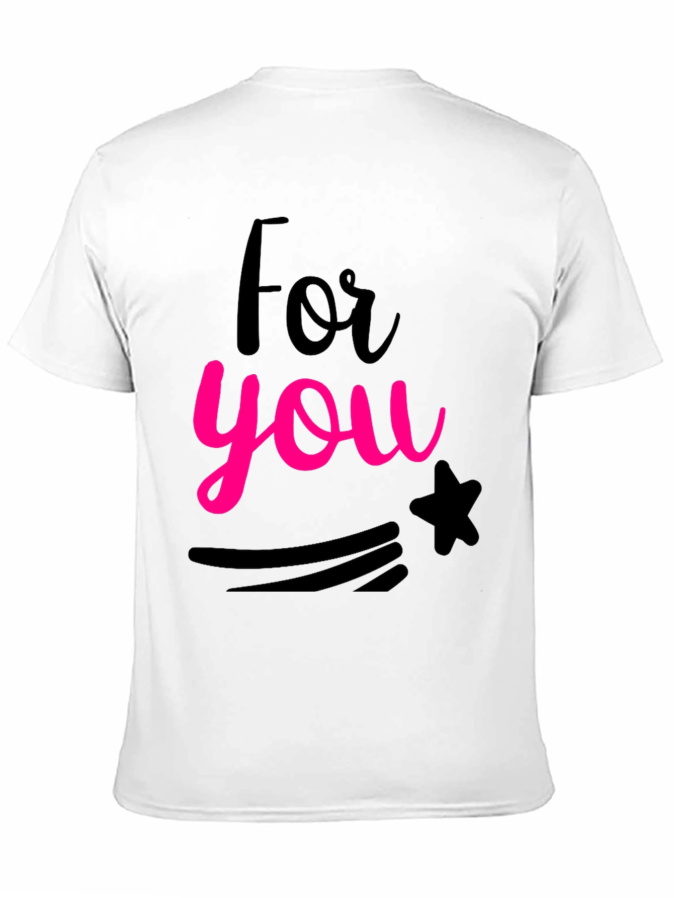 Black For You Graphic Print Black Crew Neck T-Shirt view 11