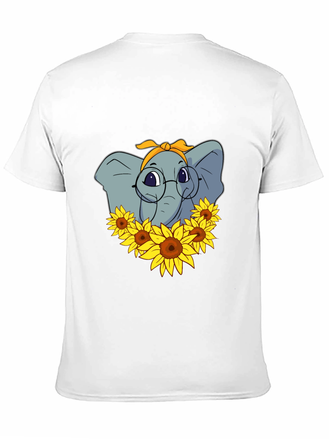 Black Elephant Sunflower T-Shirt - Stylish Graphic Tee view 11
