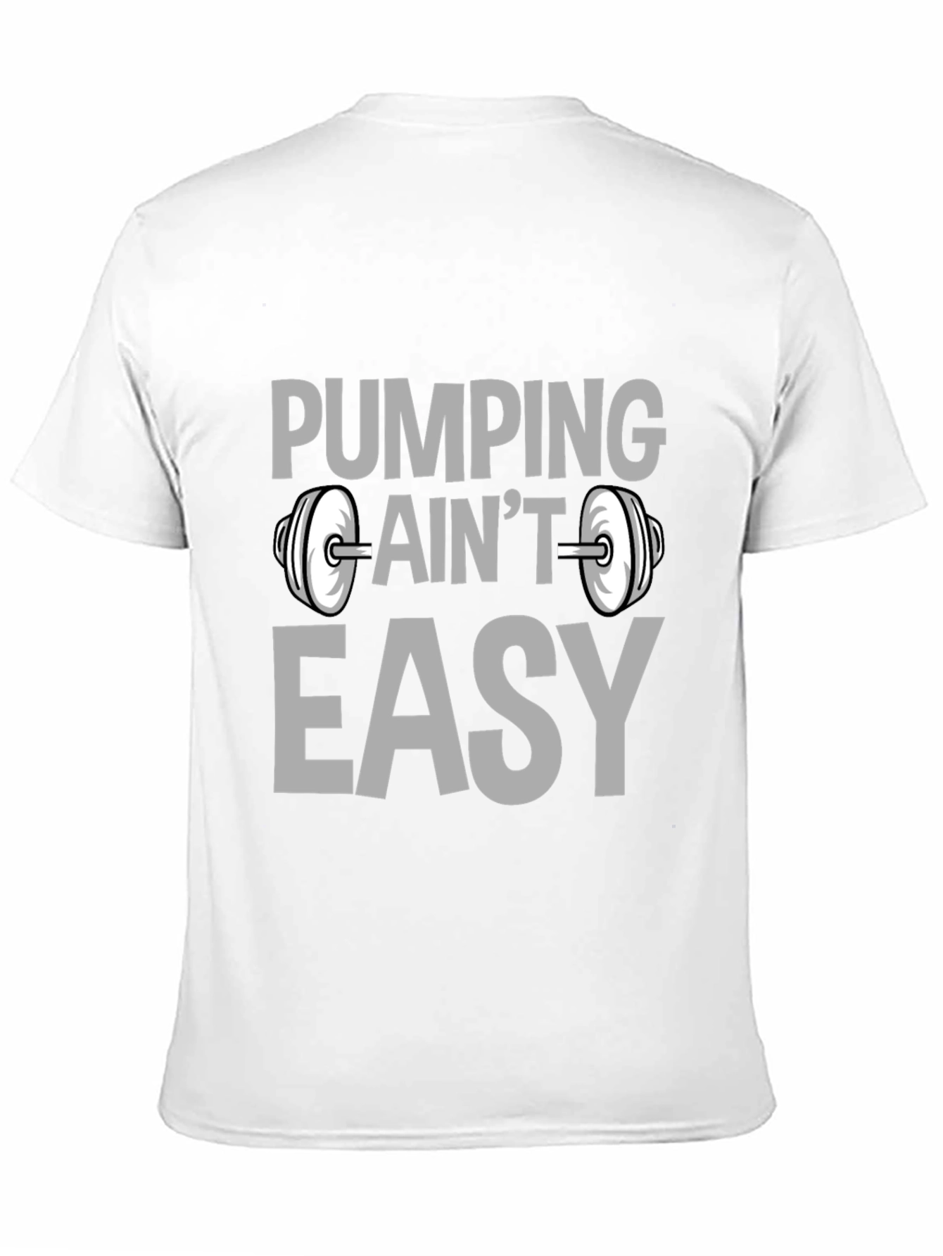Black Pumping Ain't Easy Black Graphic T-Shirt view 11