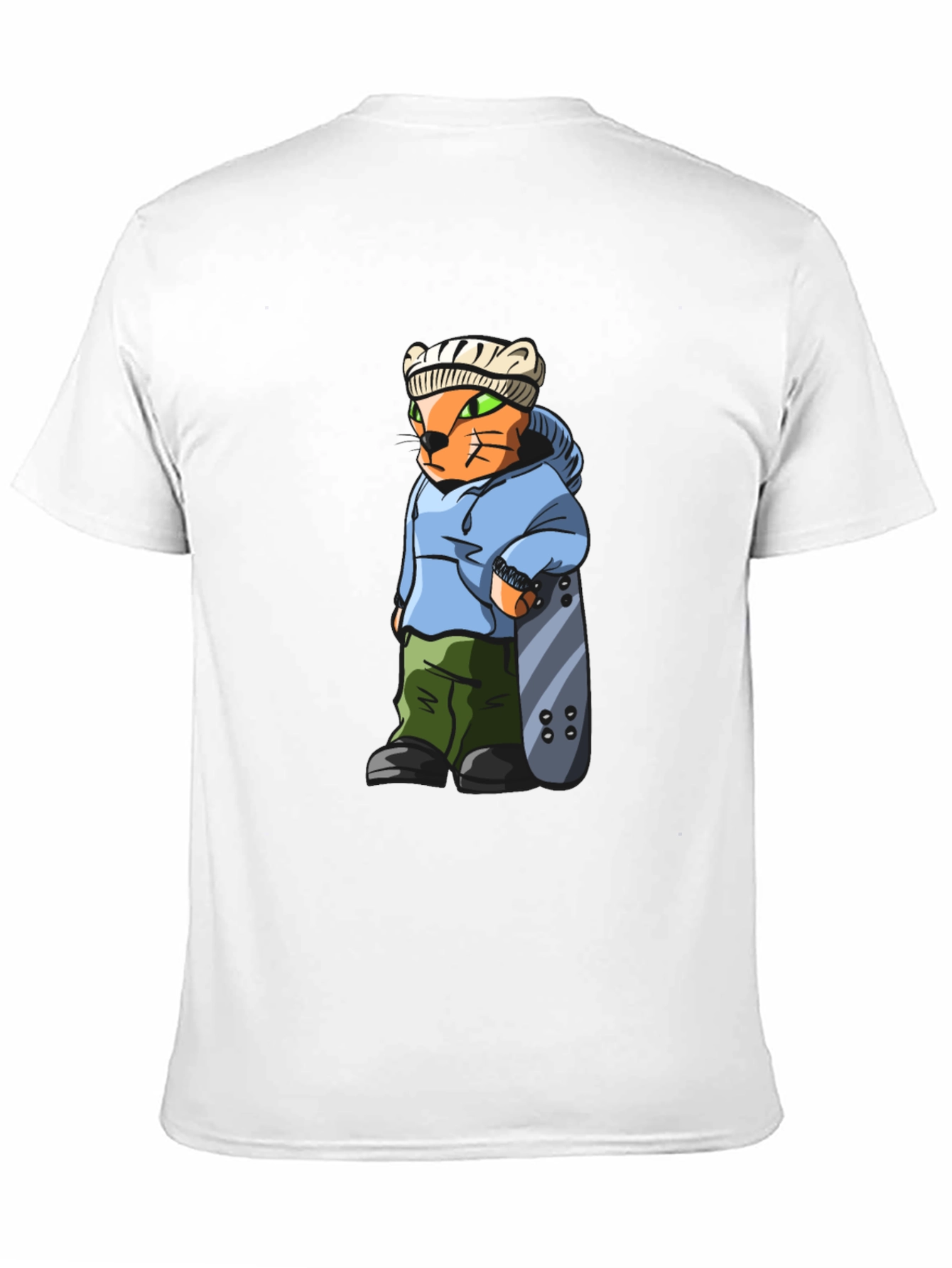 Black Cool Cat Skater Graphic Tee view 11