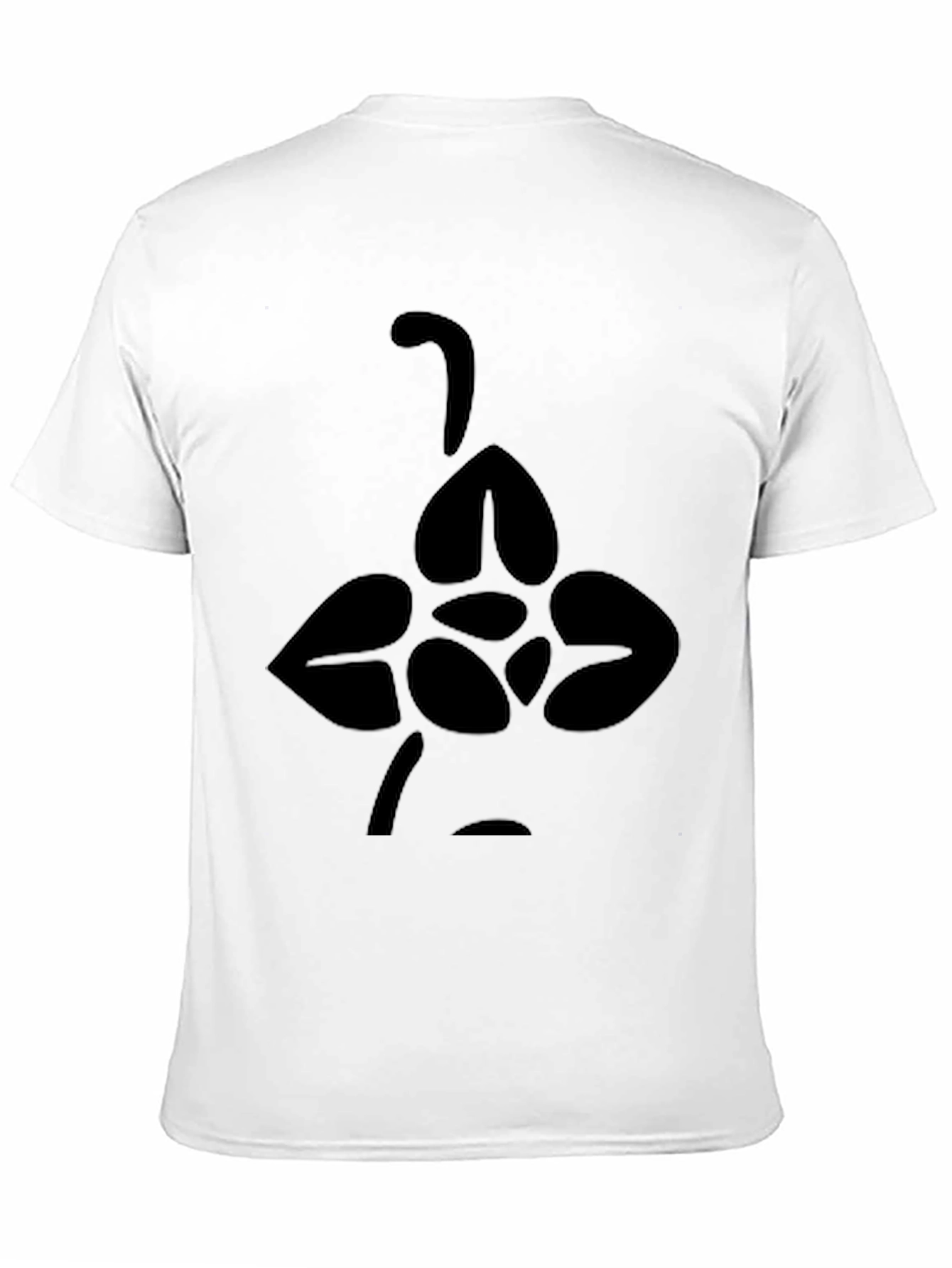 Black Black Tee with Abstract Floral Design view 11
