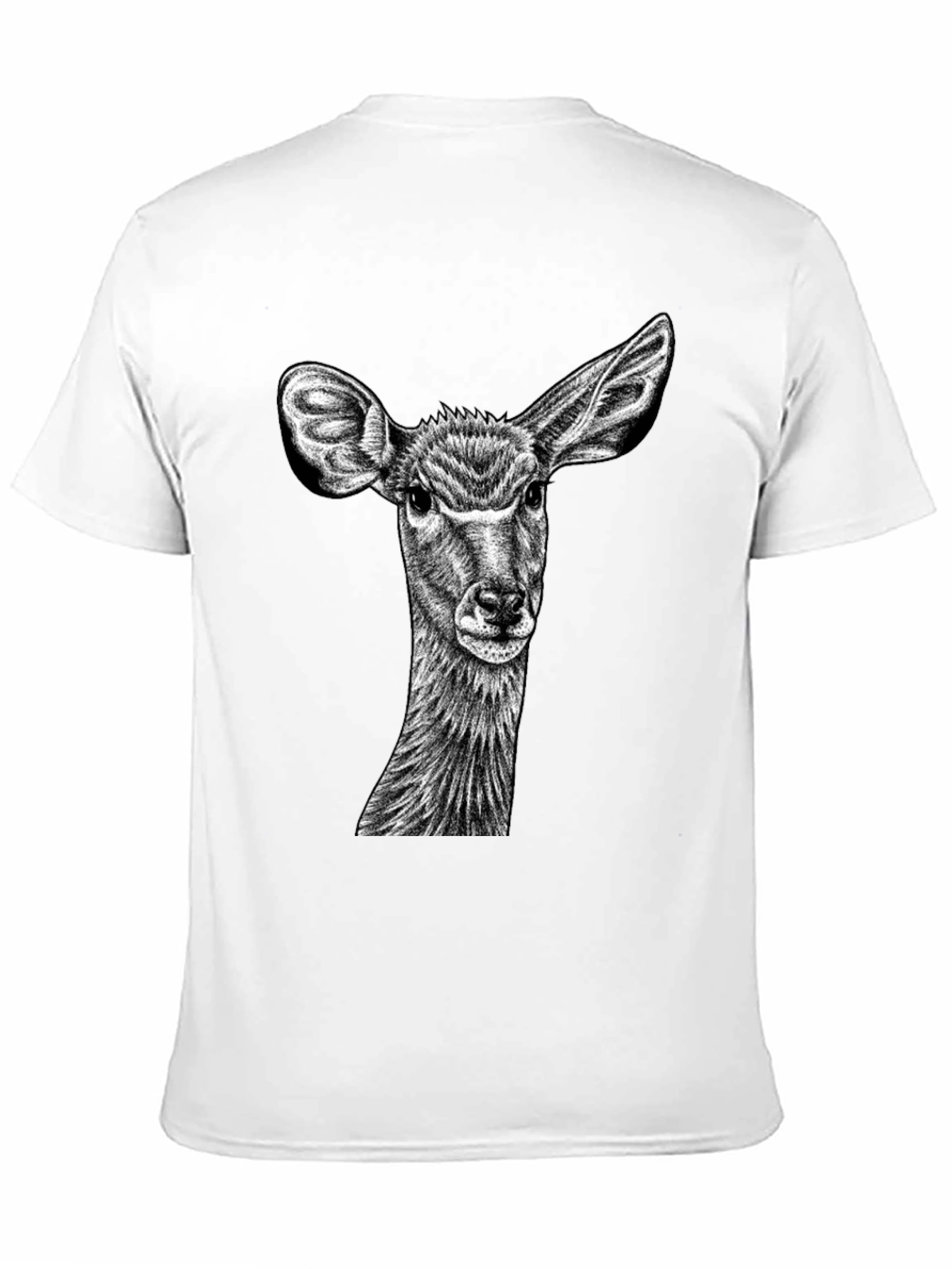 Black Deer Graphic Tee - Unique Animal Print Shirt view 11