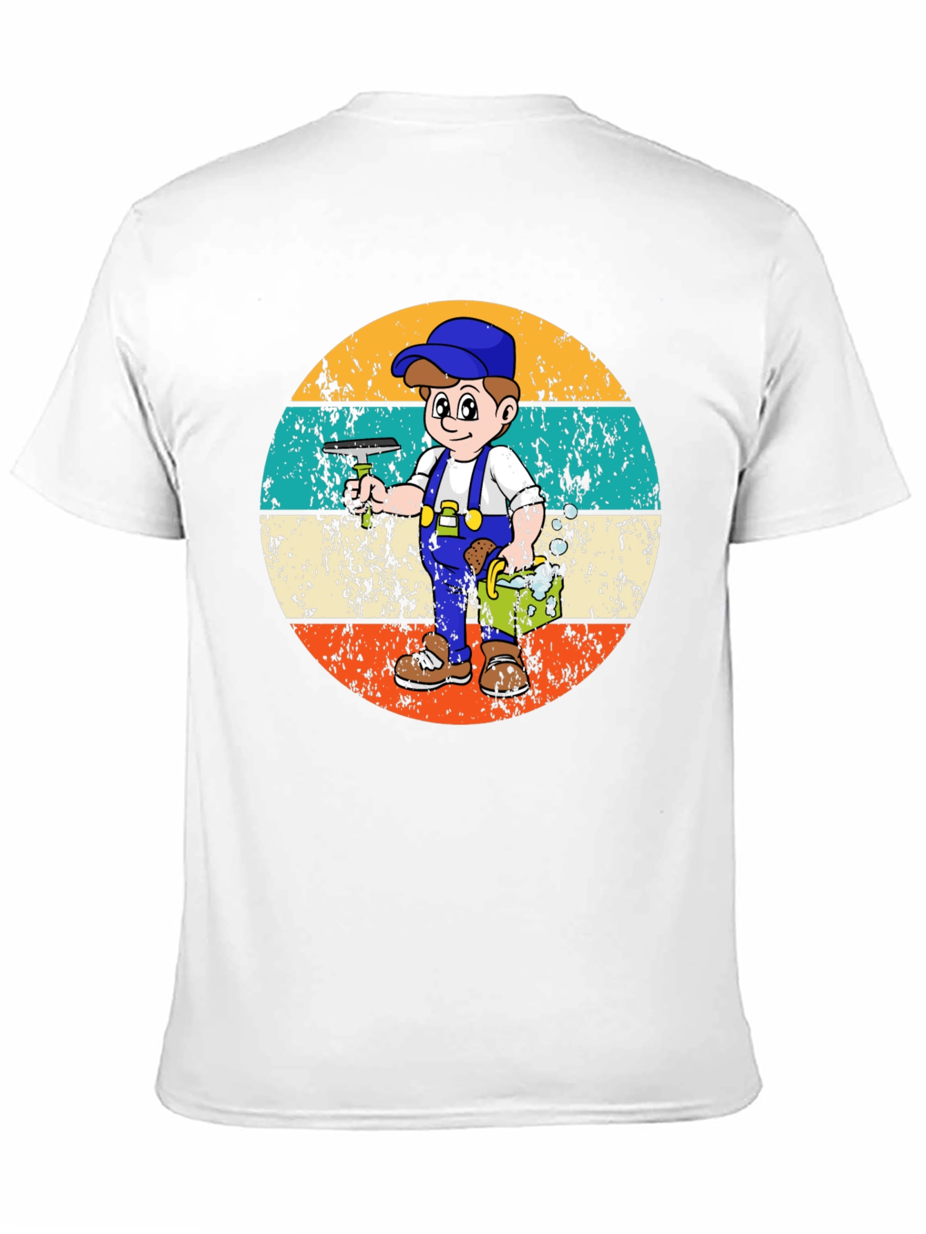 Black Window Washer Retro T-Shirt view 11