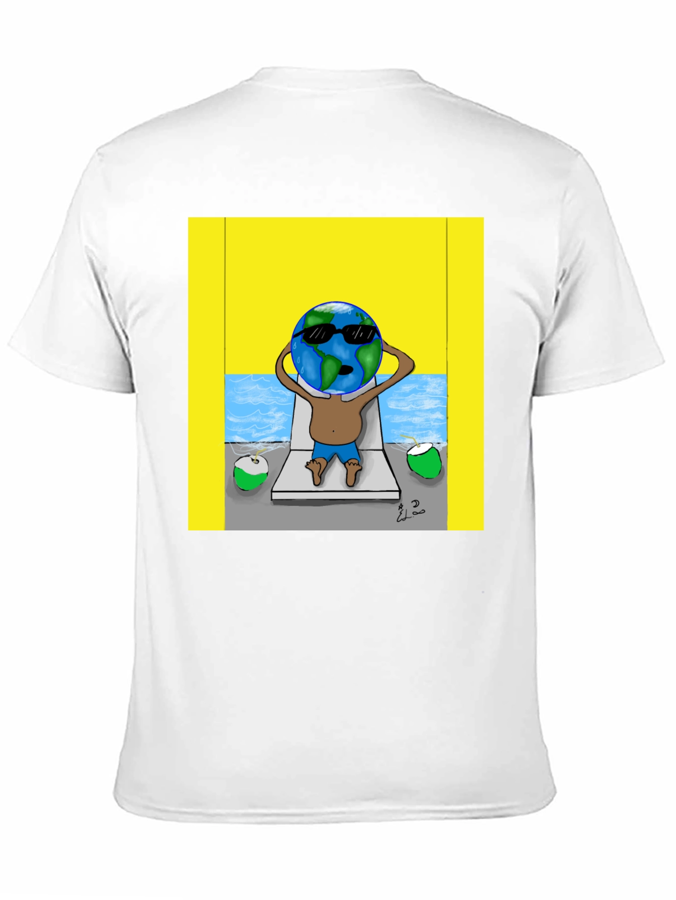 Black Earth Globe Beach T-Shirt view 11