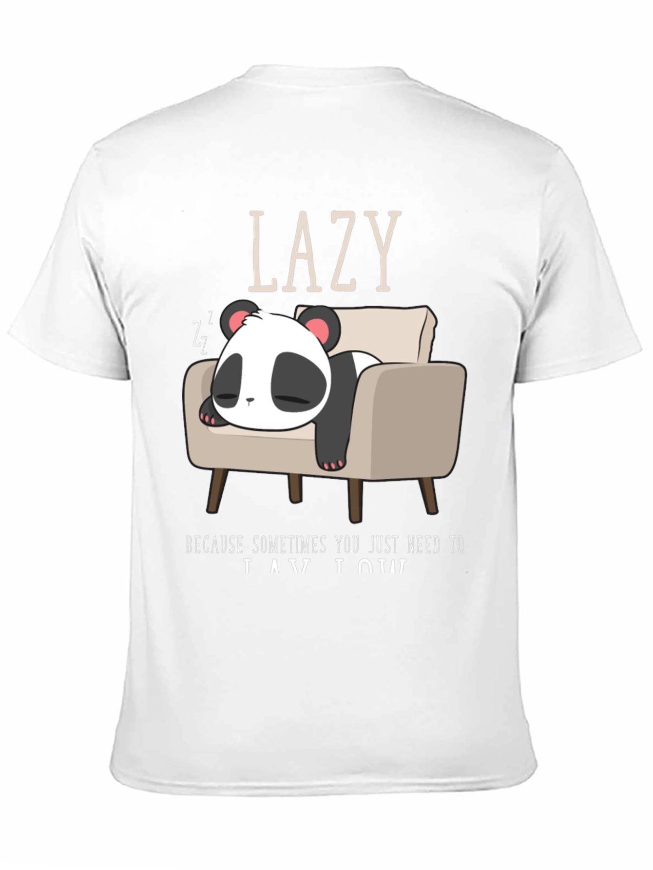 Black Lazy Panda Graphic Tee - Relaxed Fit, Soft Cotton view 11