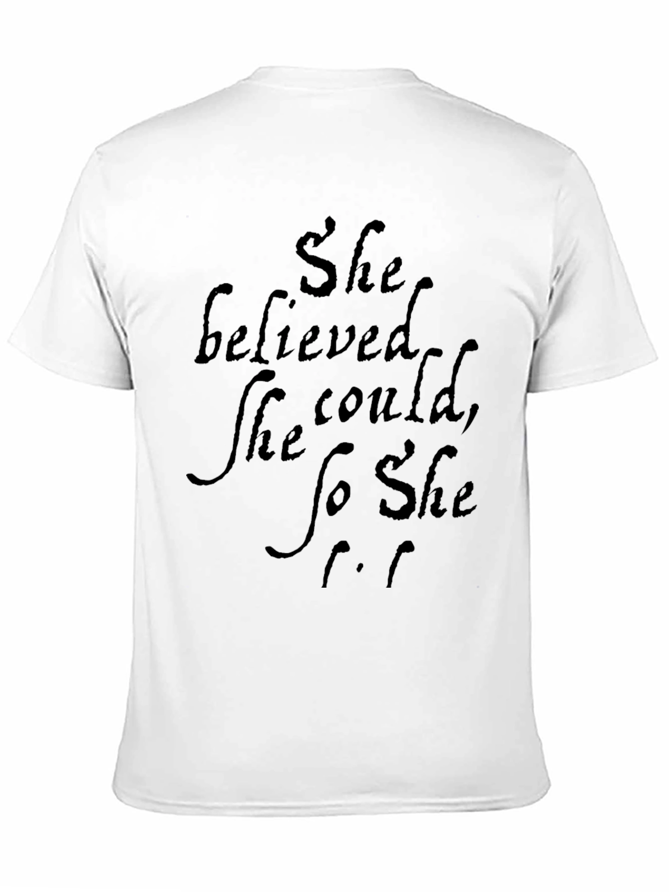 Black She Believed T-Shirt - Motivational Quote Tee view 11