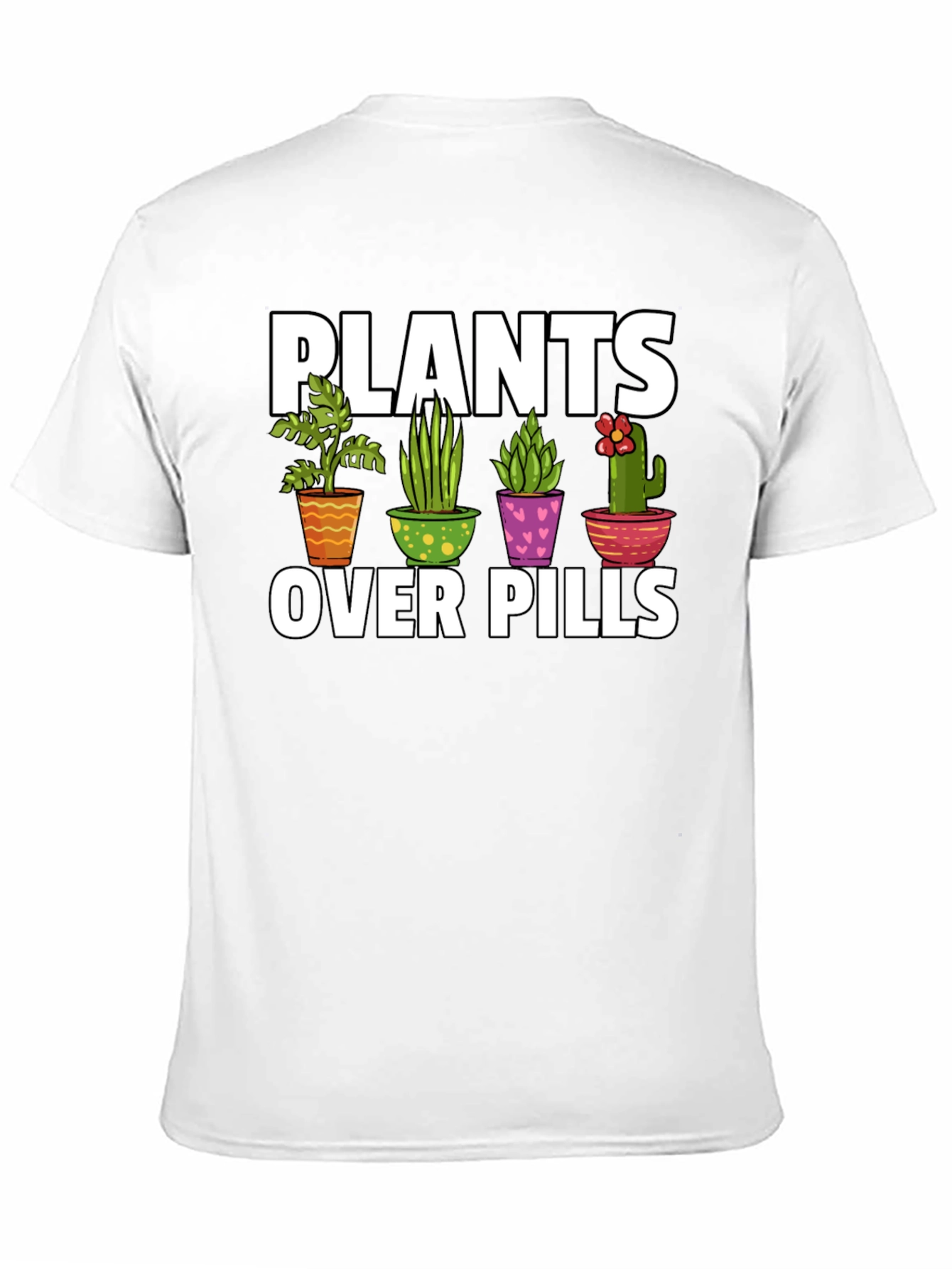Black Plants Over Pills Graphic T-Shirt view 11