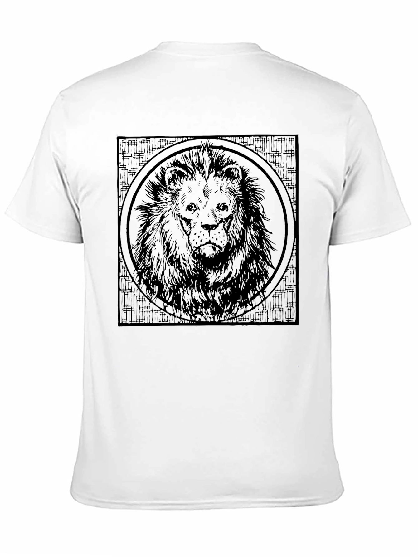 Black Lion Graphic Print Men's Black T-Shirt view 11