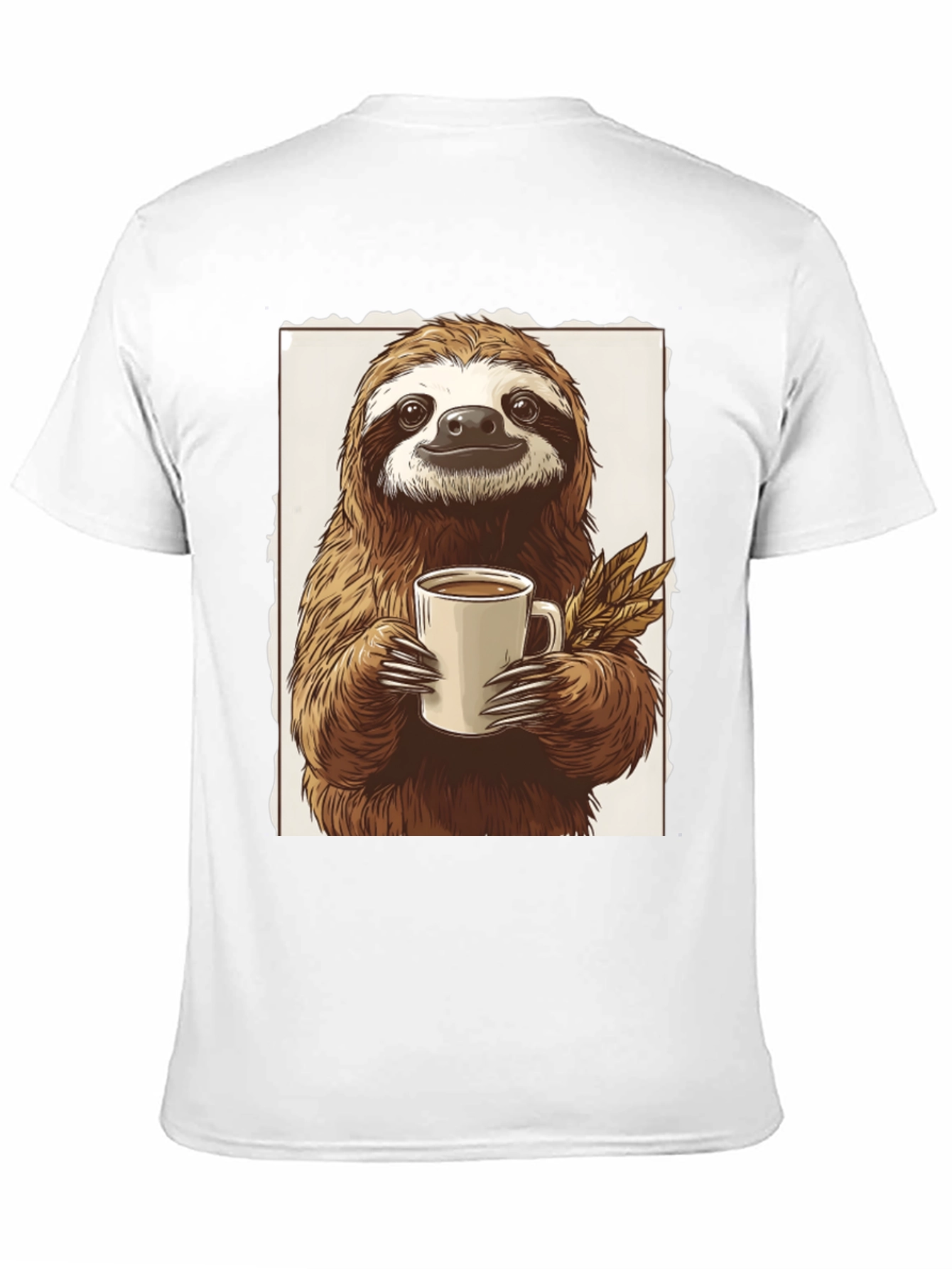 Black Sloth Coffee Lover Graphic Tee view 11