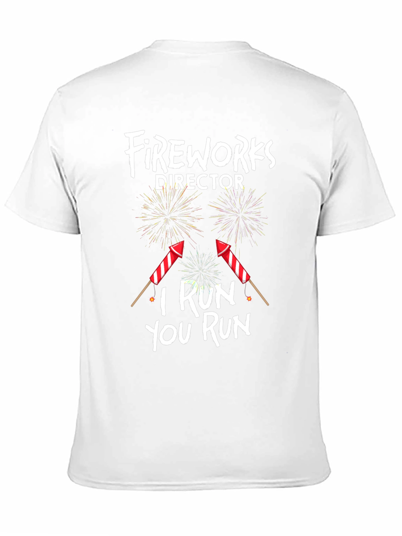 Black Fireworks Director Funny T-Shirt view 11