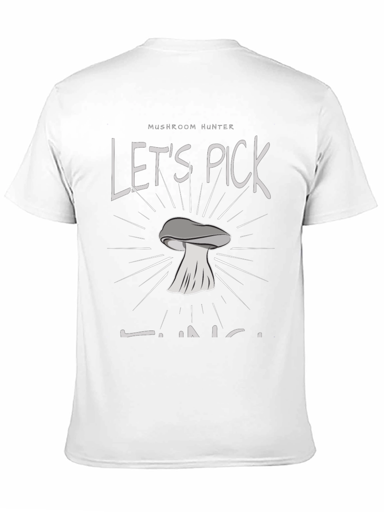 Black Mushroom Hunter Graphic Tee - Let's Pick Fungi! view 11