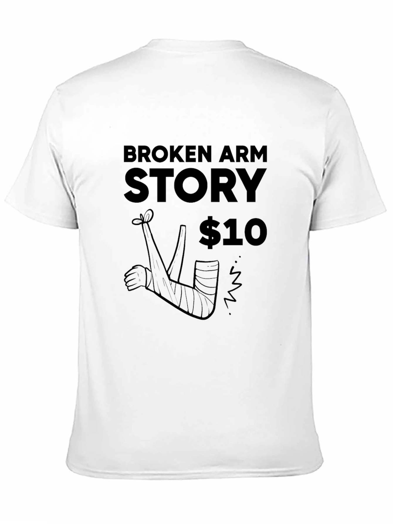 Black Broken Arm Story Graphic Novelty T-Shirt view 11