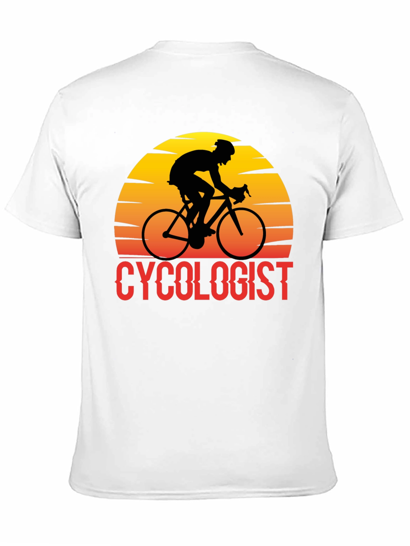Black Cyclologist T-Shirt - Retro Cyclist Design view 11