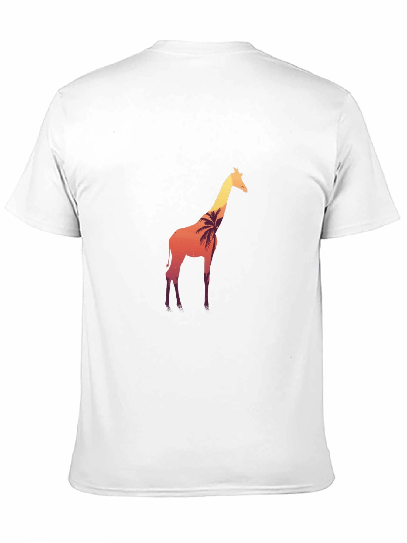 Black Giraffe Sunset Graphic T-Shirt view 11