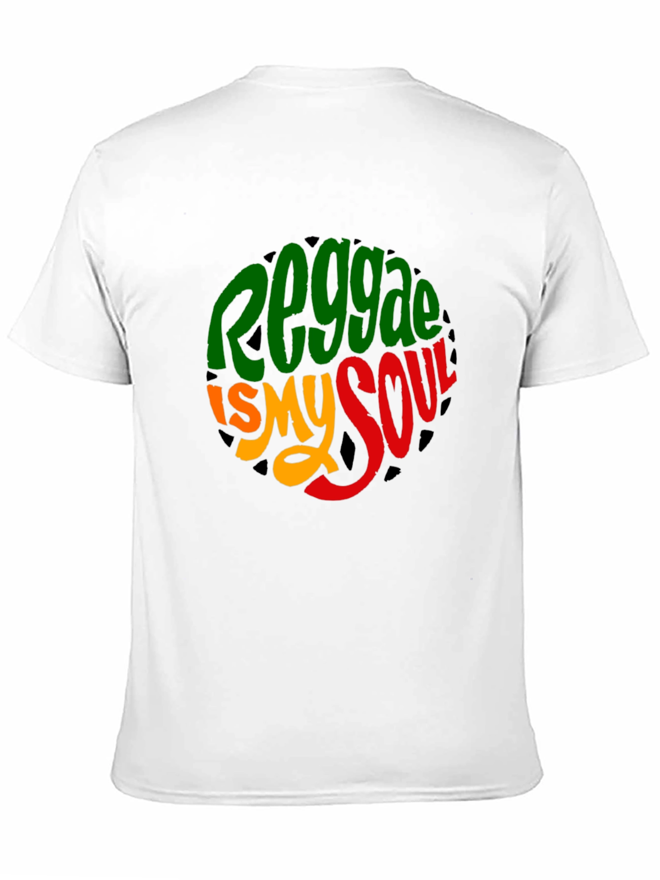 Black Reggae Is My Soul T-Shirt - Rasta Colors view 11