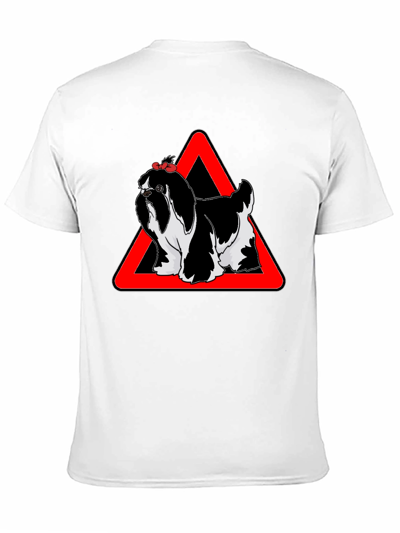 Black Dog Warning T-Shirt, Graphic Tee, Novelty Shirt view 11