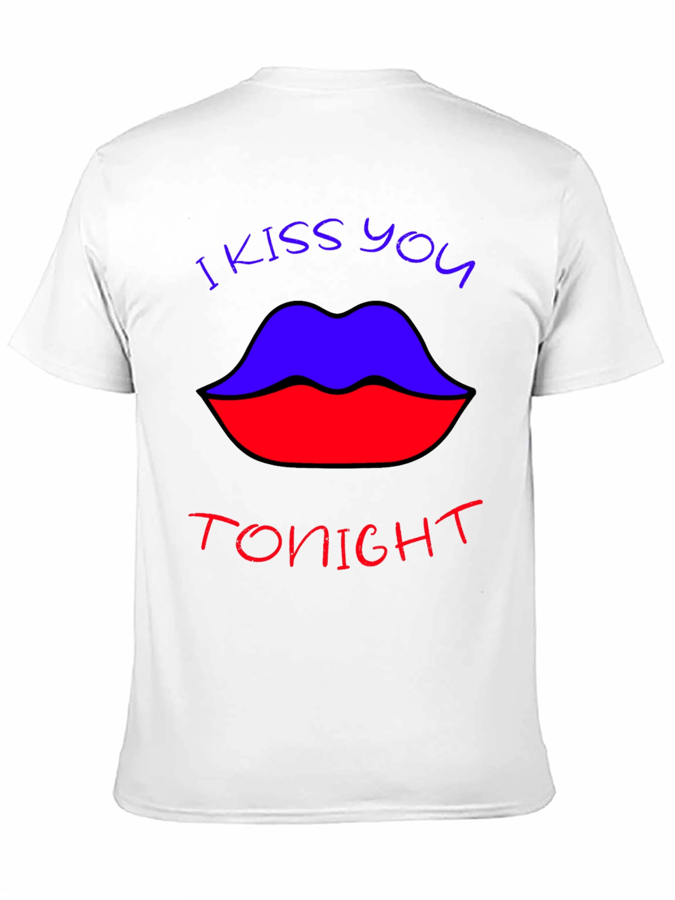 Black I Kiss You Tonight Graphic Tee - Bold Lip Design view 11