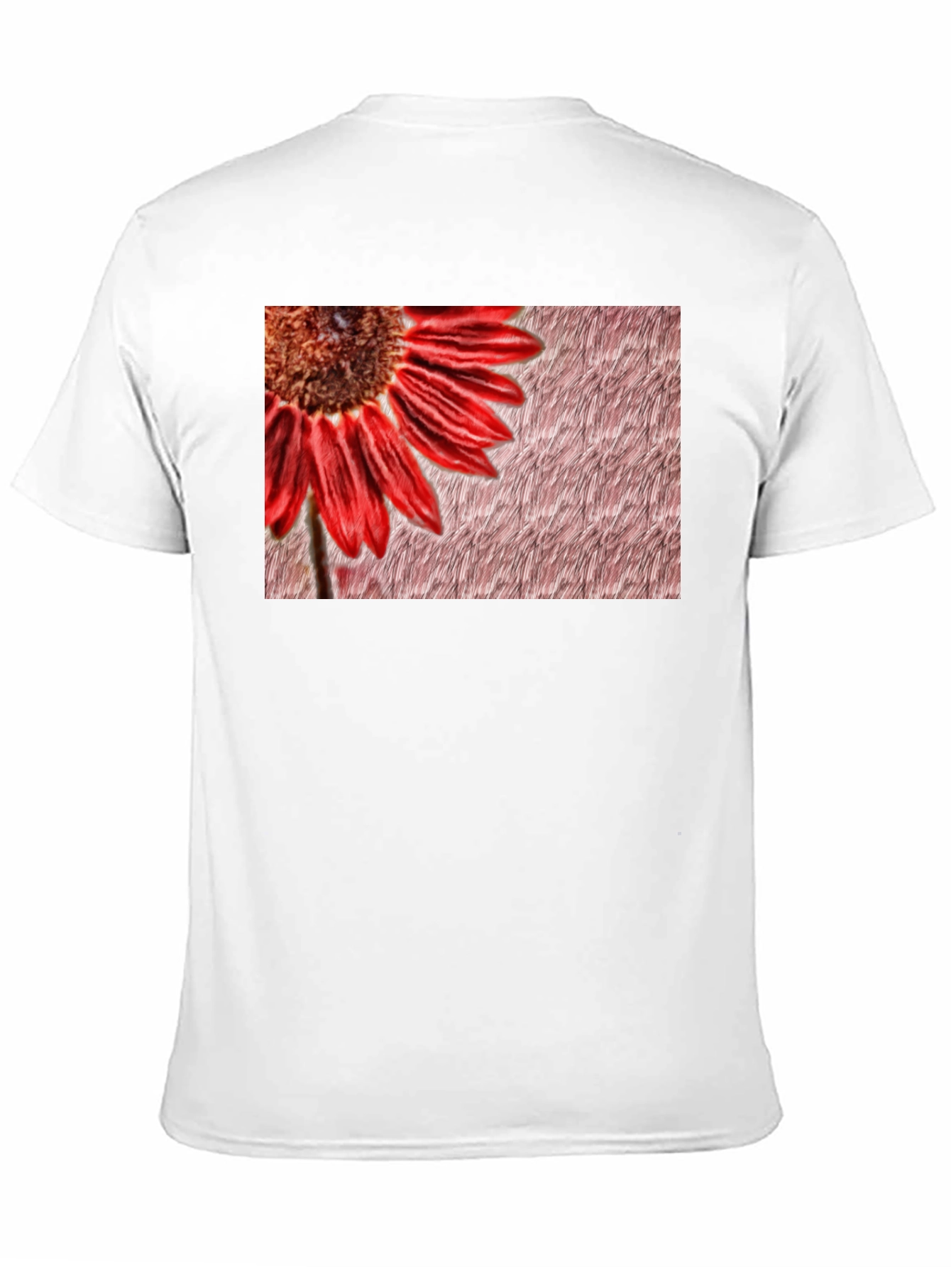 Black Red Flower Graphic Print Black Tee view 11