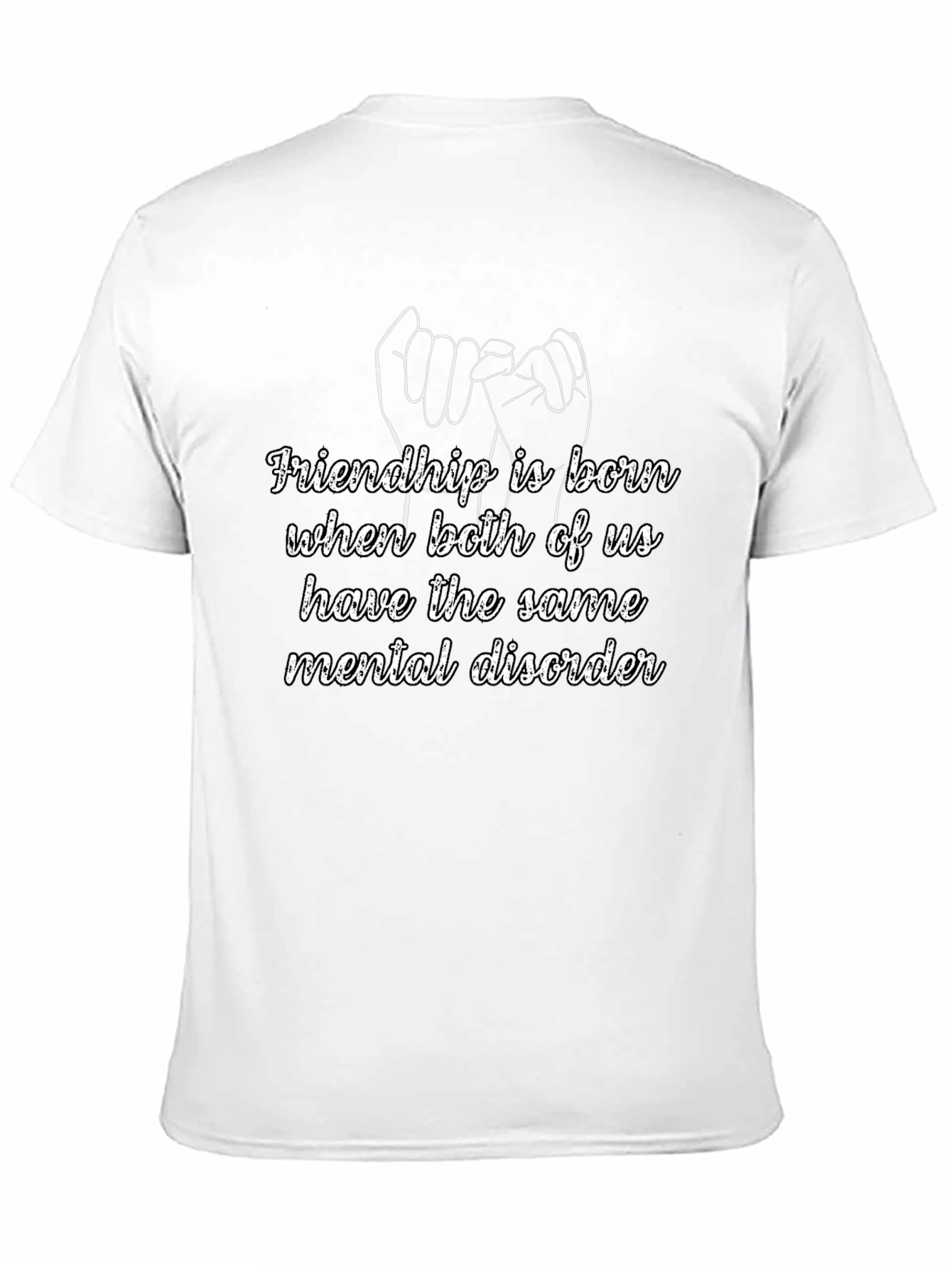 Black Friendship Mental Disorder Graphic Tee view 11
