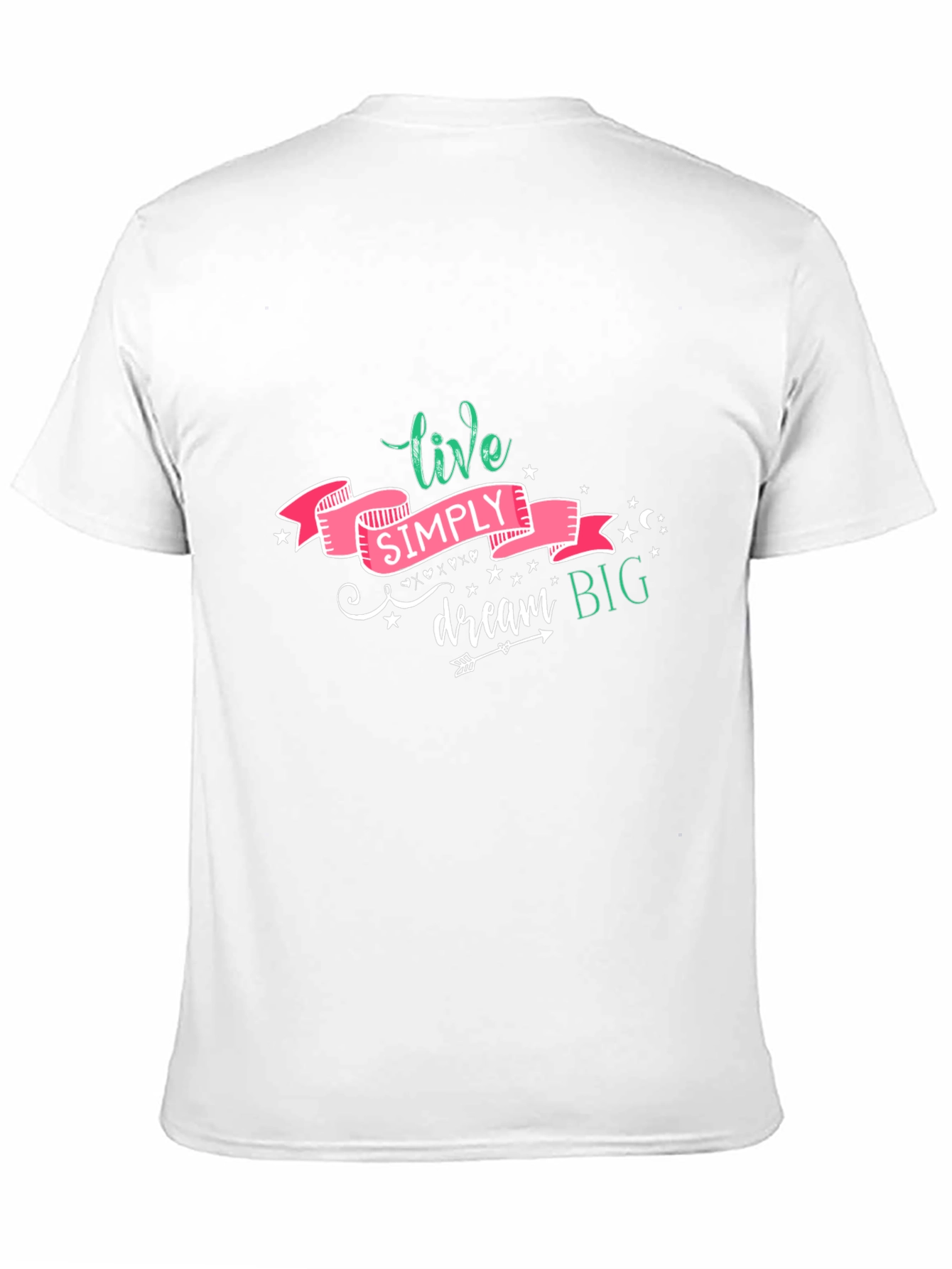 Live Simply Dream Big Graphic Tee - Black Casual T-Shirt - 11