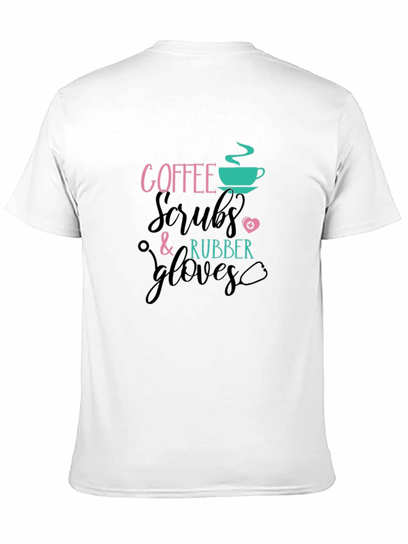 Black Coffee Scrubs Rubber Gloves T-Shirt view 11