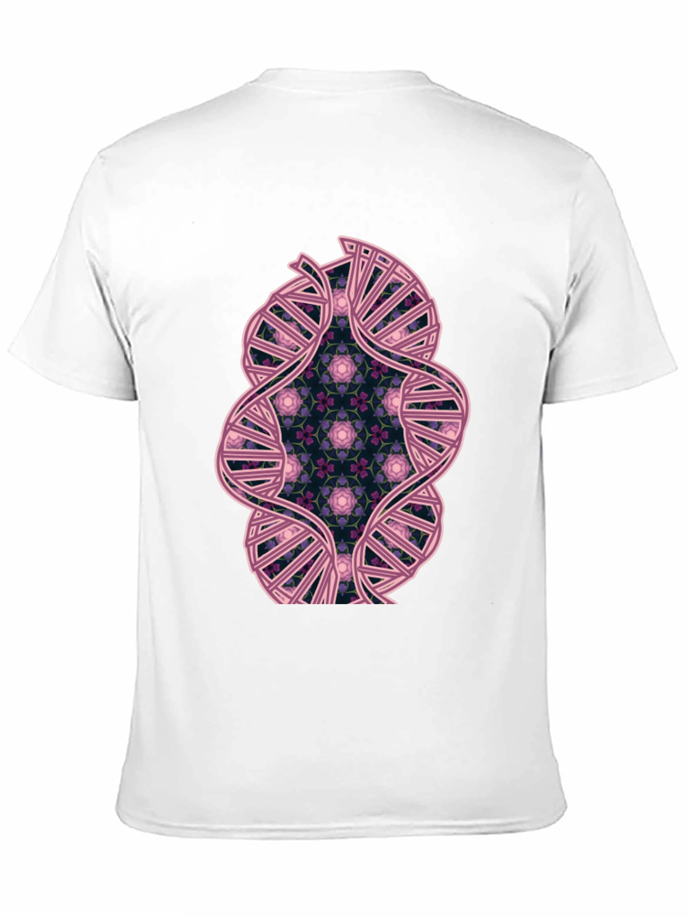 Black DNA Floral Graphic Tee - Stylish Science Shirt view 11
