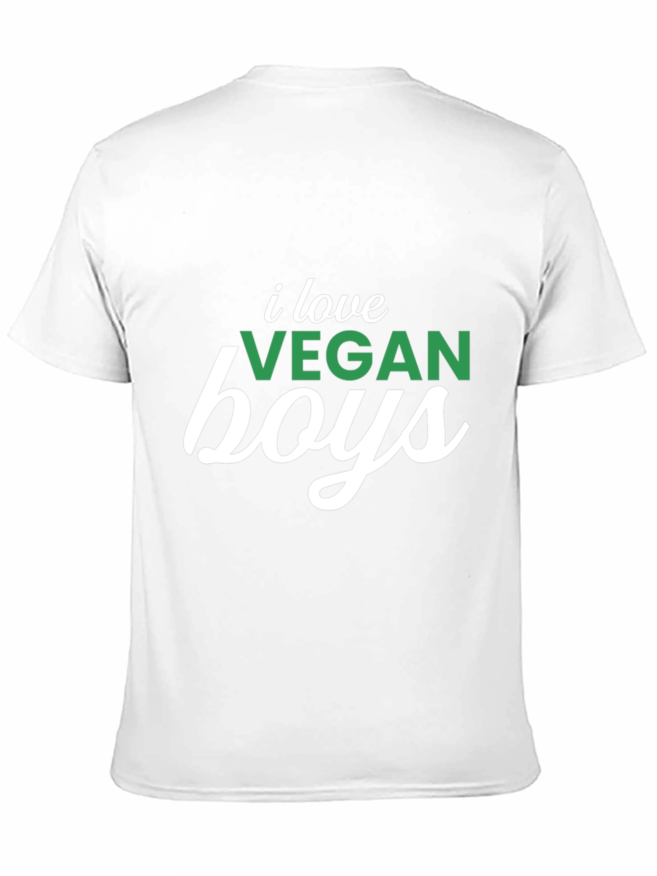 Black I Love Vegan Boys Graphic Tee - Unisex view 11
