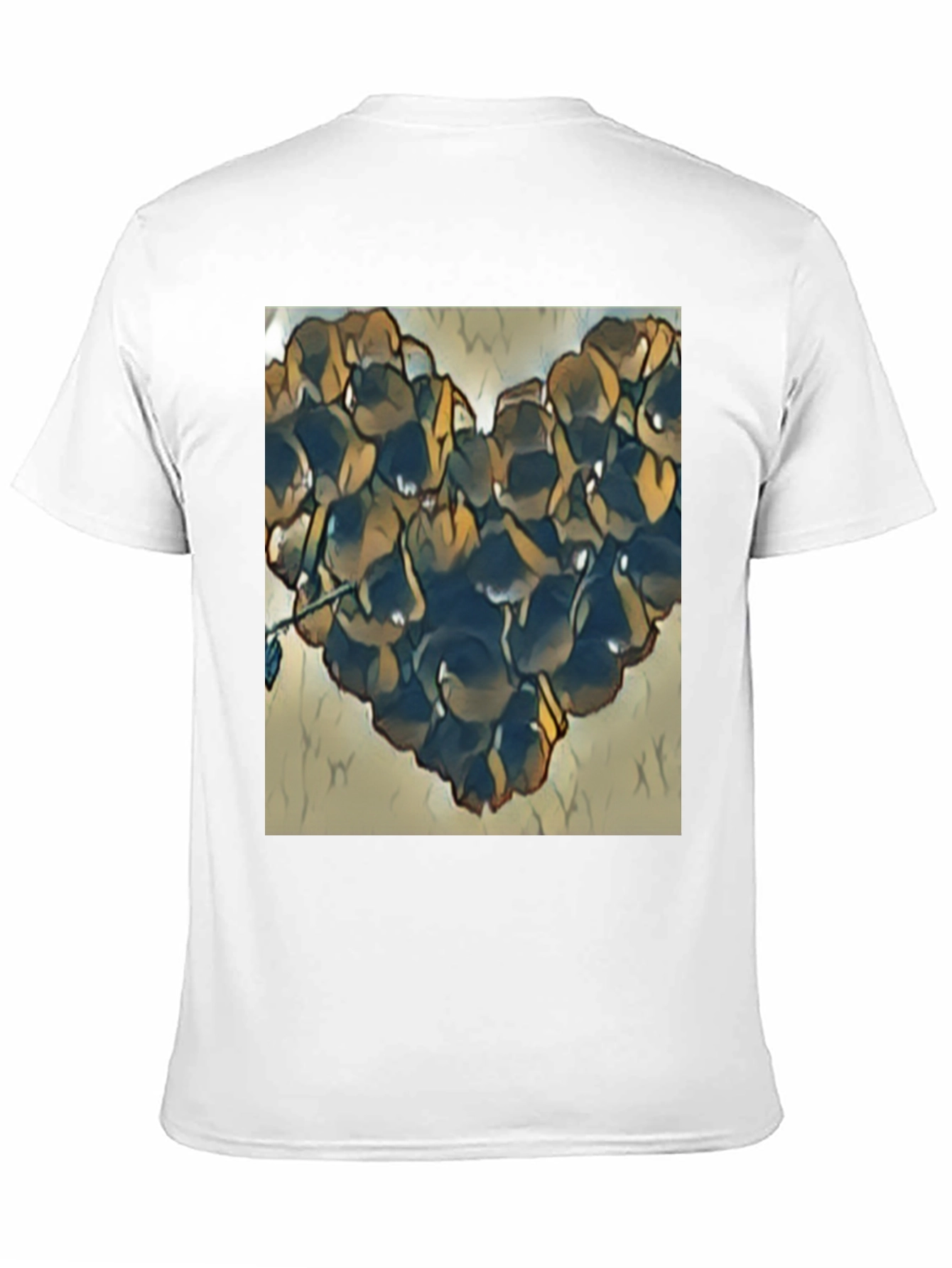 Black Floral Heart Graphic T-Shirt - Black view 11