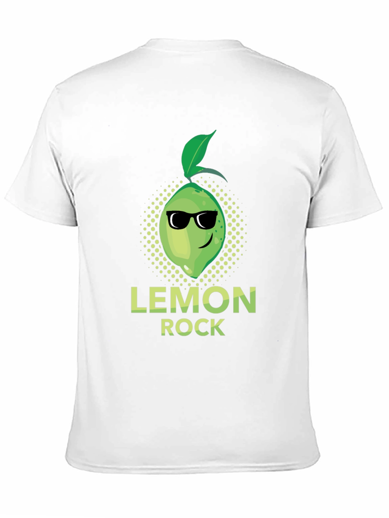 Black Lemon Rock Graphic Tee - Cool Fruit Design T-Shirt view 11