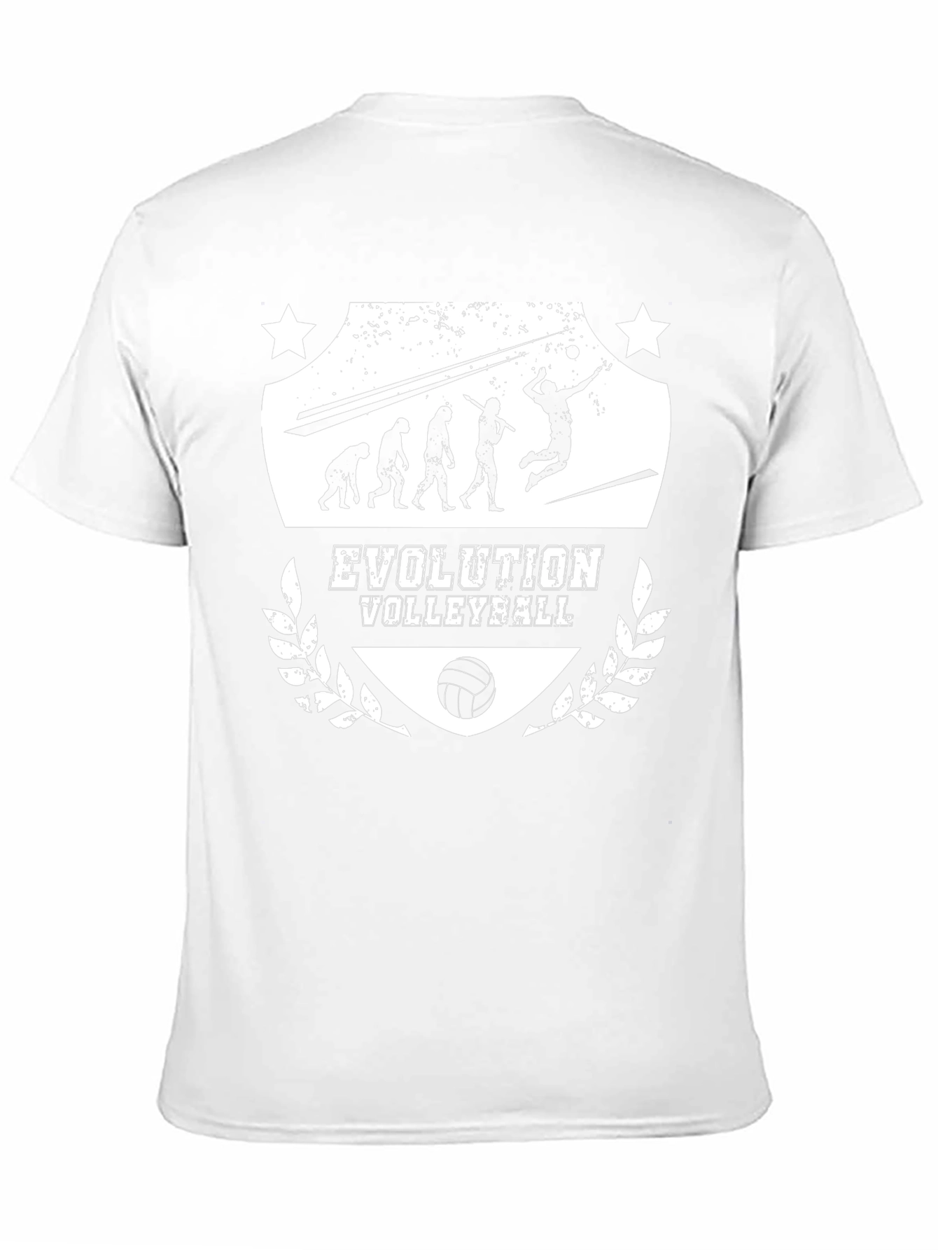 Black Evolution Volleyball Black Graphic T-Shirt view 11