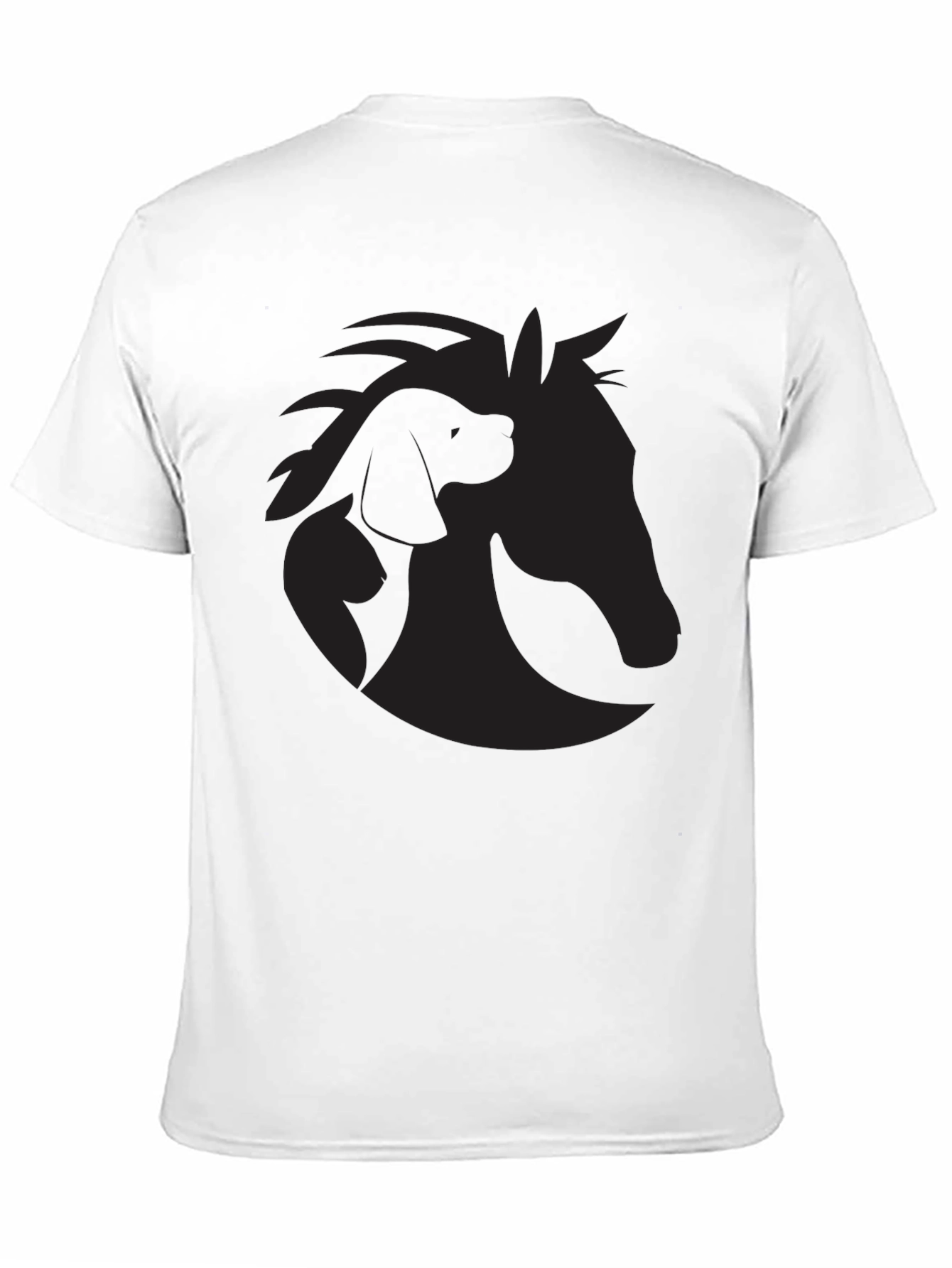 Black Equine & Canine Silhouette Graphic Tee view 11
