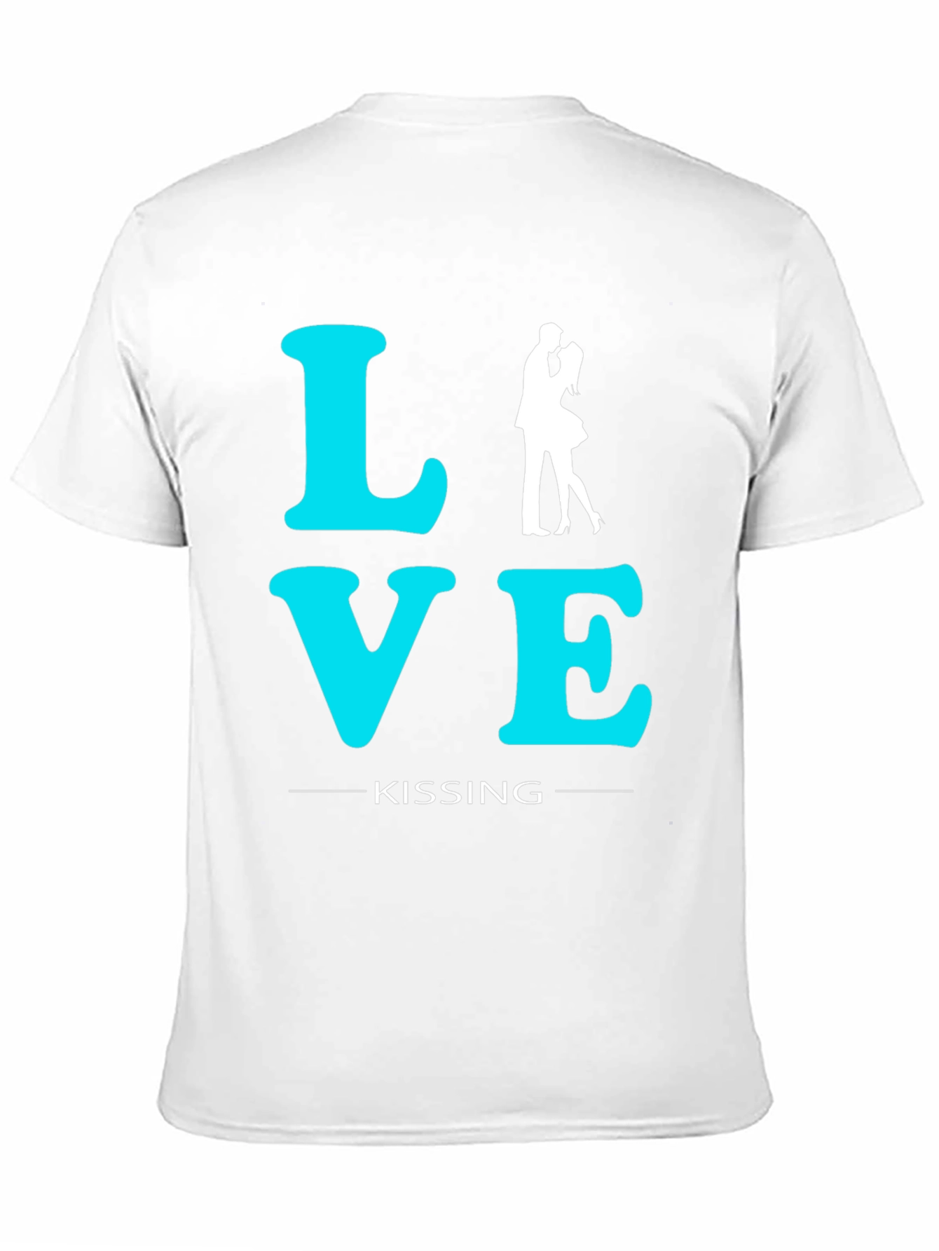 Black Love Kissing Graphic Tee - Black Cotton T-Shirt view 11