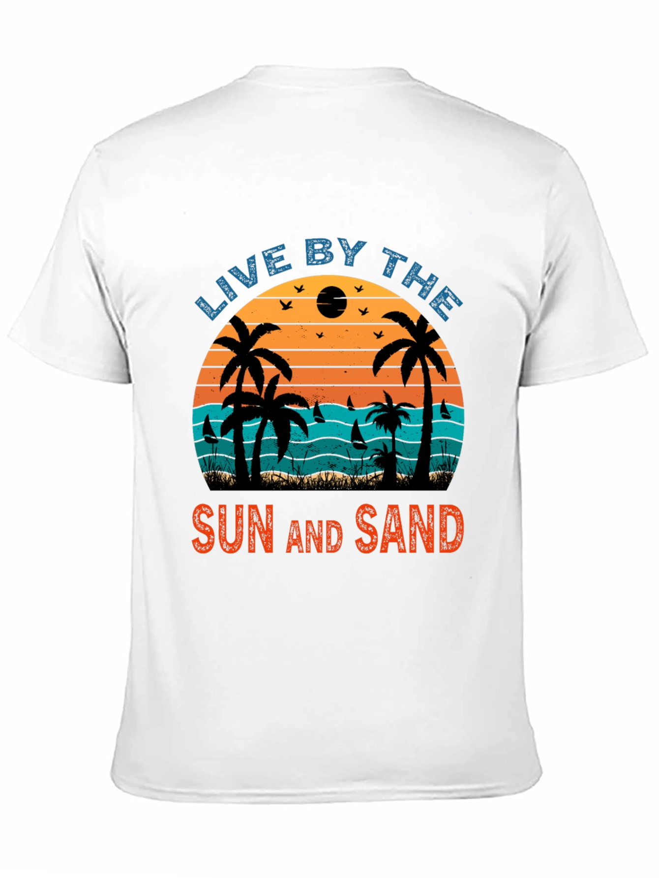 Black Live By The Sun and Sand Graphic T-Shirt view 11