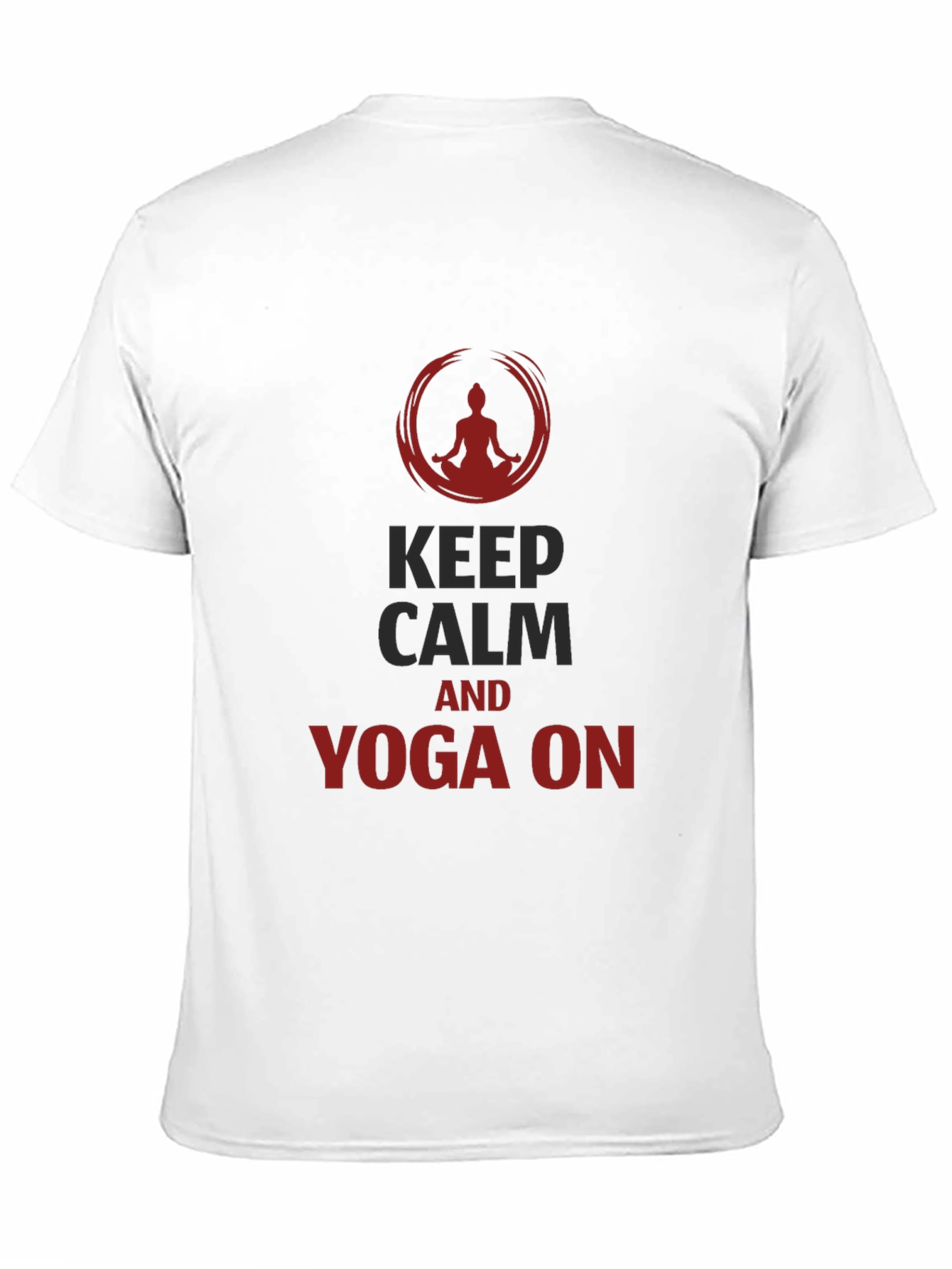 Black Keep Calm Yoga T-Shirt - Men's Black Tee view 11