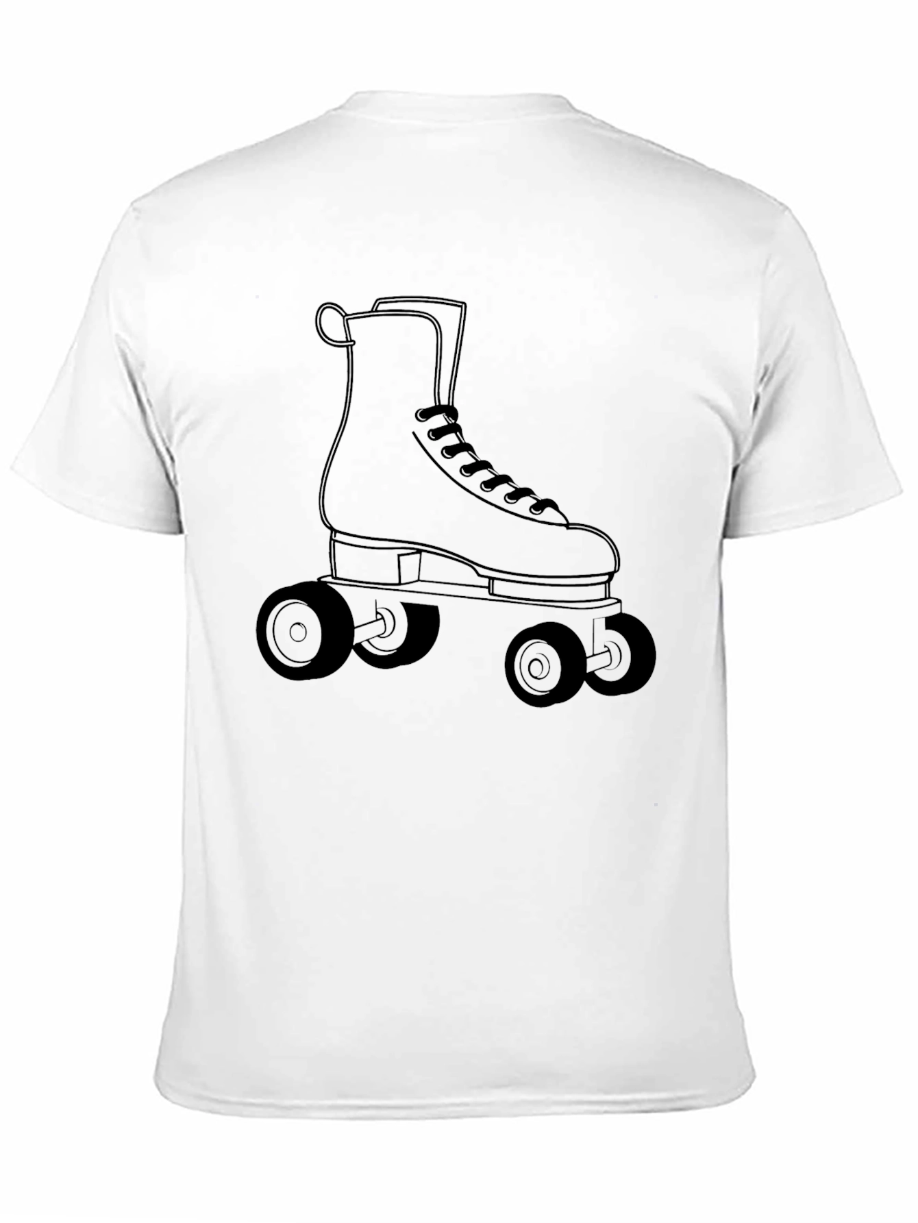 Black Retro Roller Skate T-Shirt - Black Graphic Tee view 11