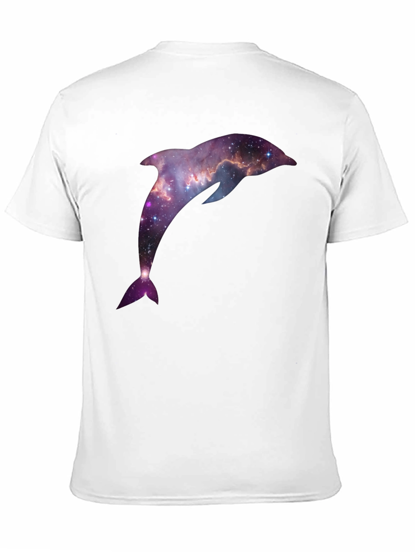 Black Galaxy Dolphin Graphic Tee - Black Short Sleeve T-Shirt view 11