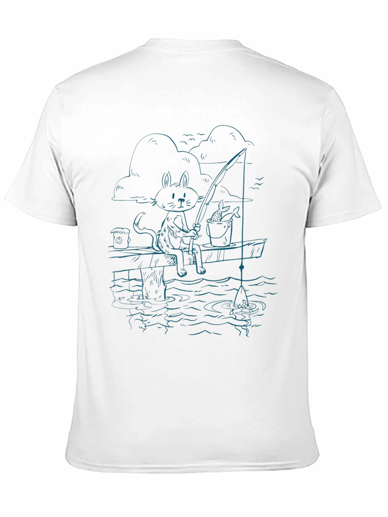 Black Cat Fishing T-Shirt - Relaxed Fit view 11