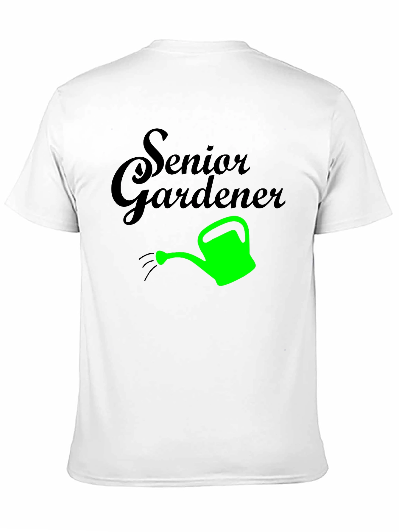 Black Senior Gardener T-Shirt - Black Graphic Tee view 11