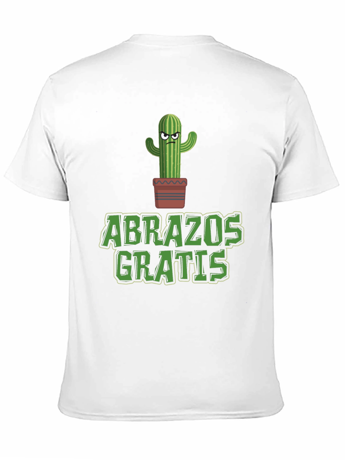 Black Funny Cactus 'Abrazos Gratis' Graphic T-Shirt view 11
