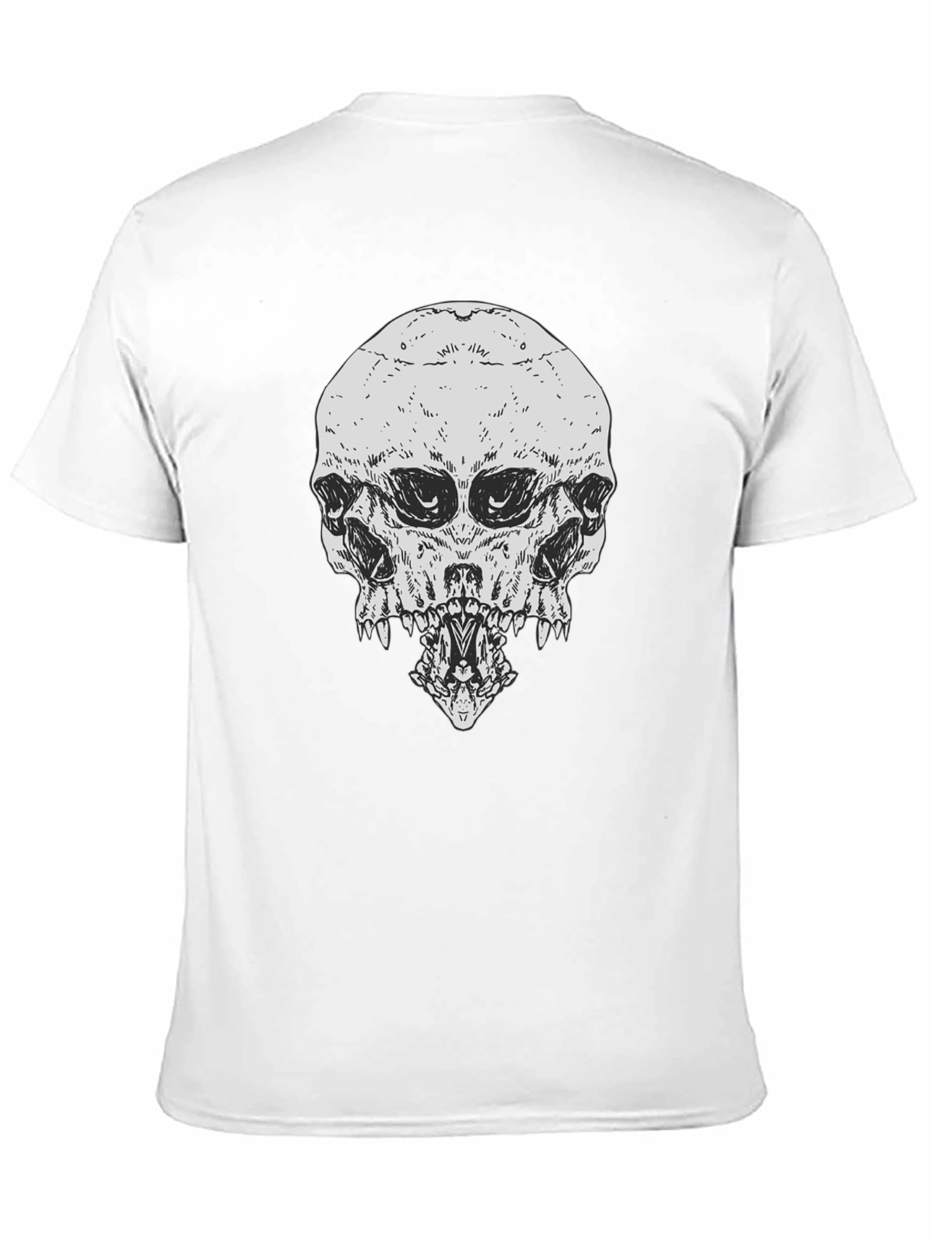 Black Skull Graphic Print T-Shirt view 11