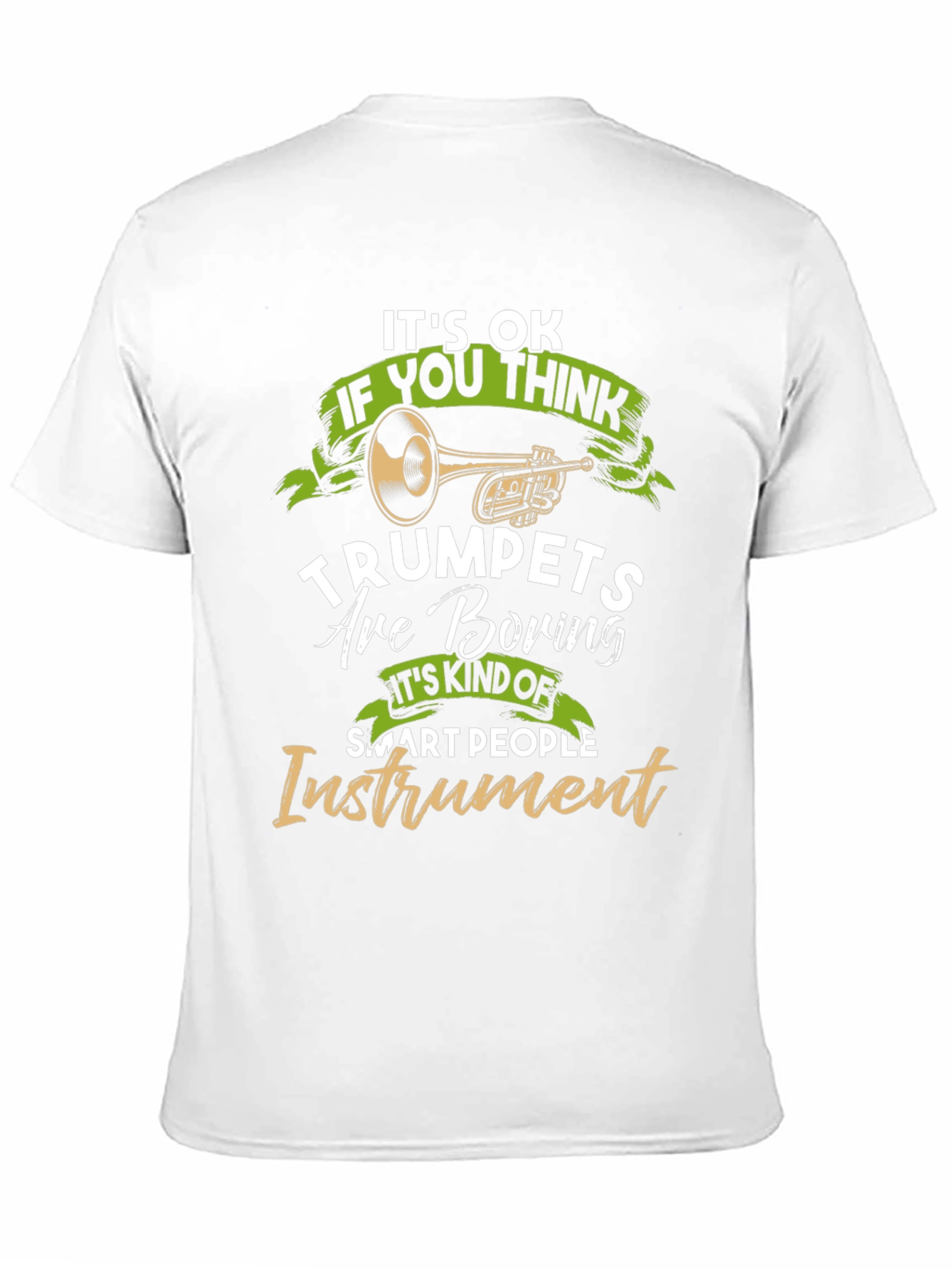 Black Funny Trumpet Player Graphic T-Shirt view 11