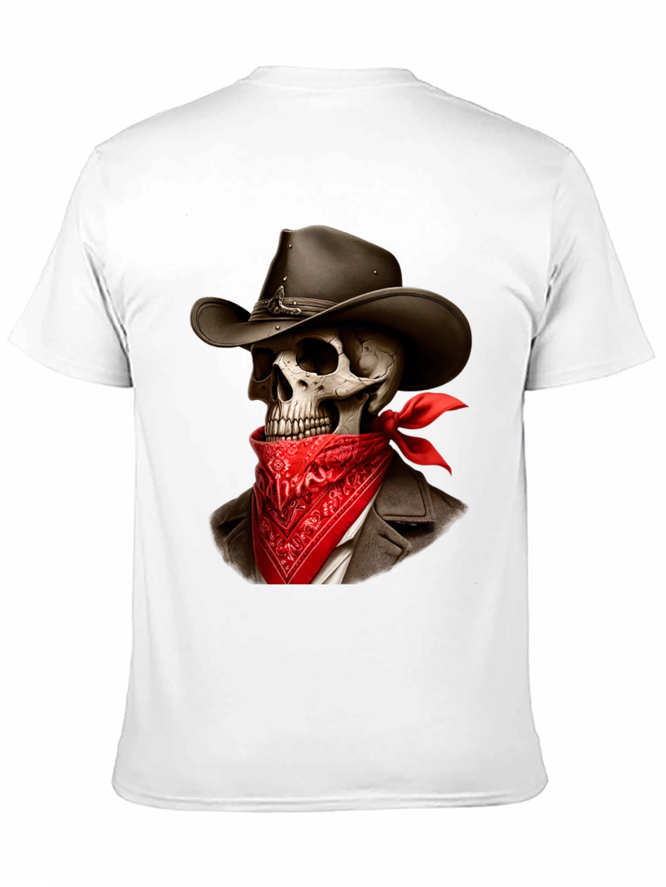 Black Cowboy Skeleton Graphic Tee - Western Style Shirt view 11