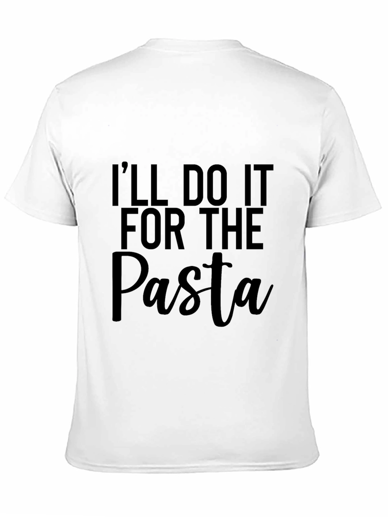 Black I'll Do It for the Pasta T-Shirt, Funny Foodie Tee view 11