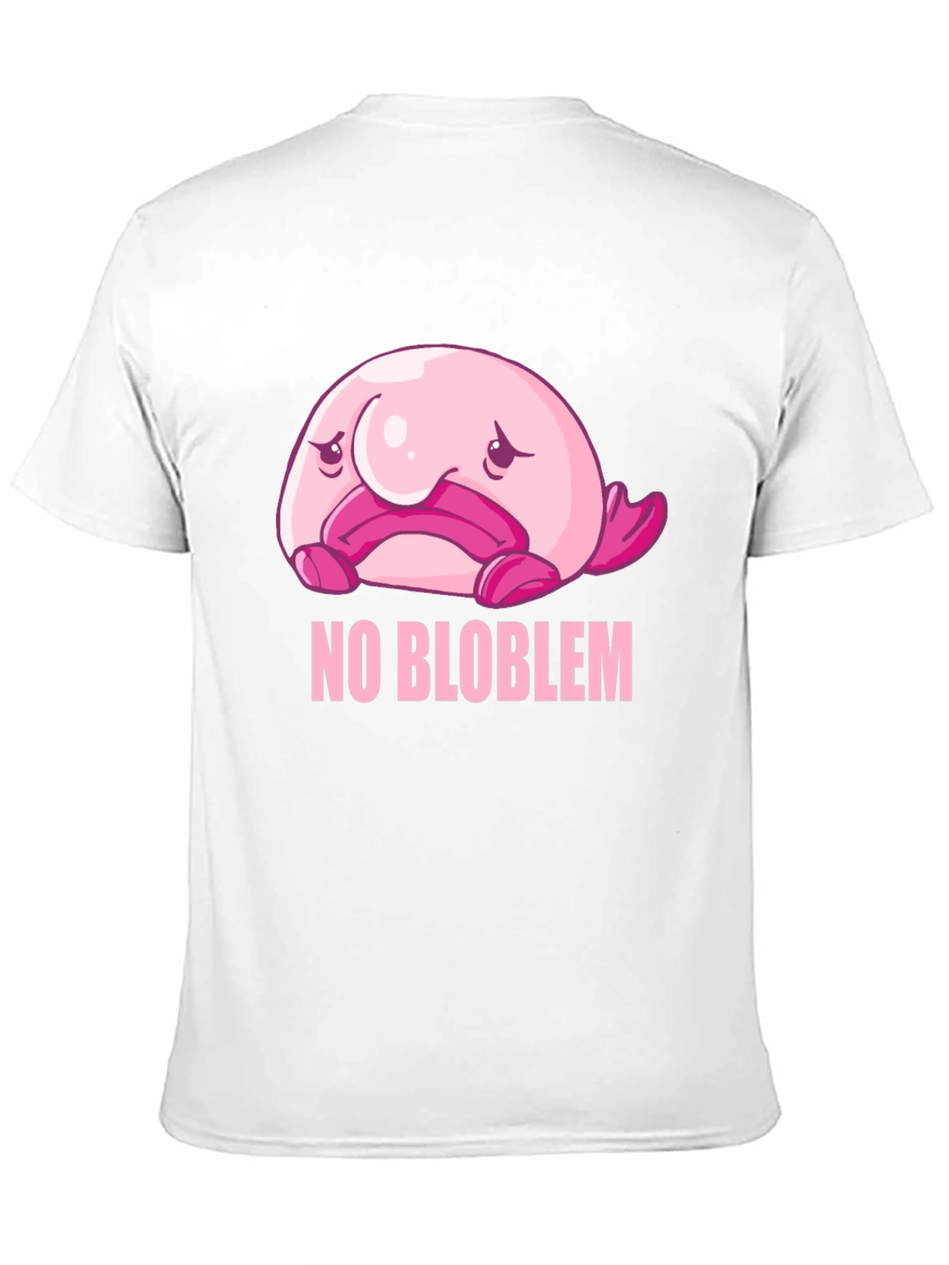Black No Blob-lem T-Shirt - Funny Blobfish Graphic Tee view 11