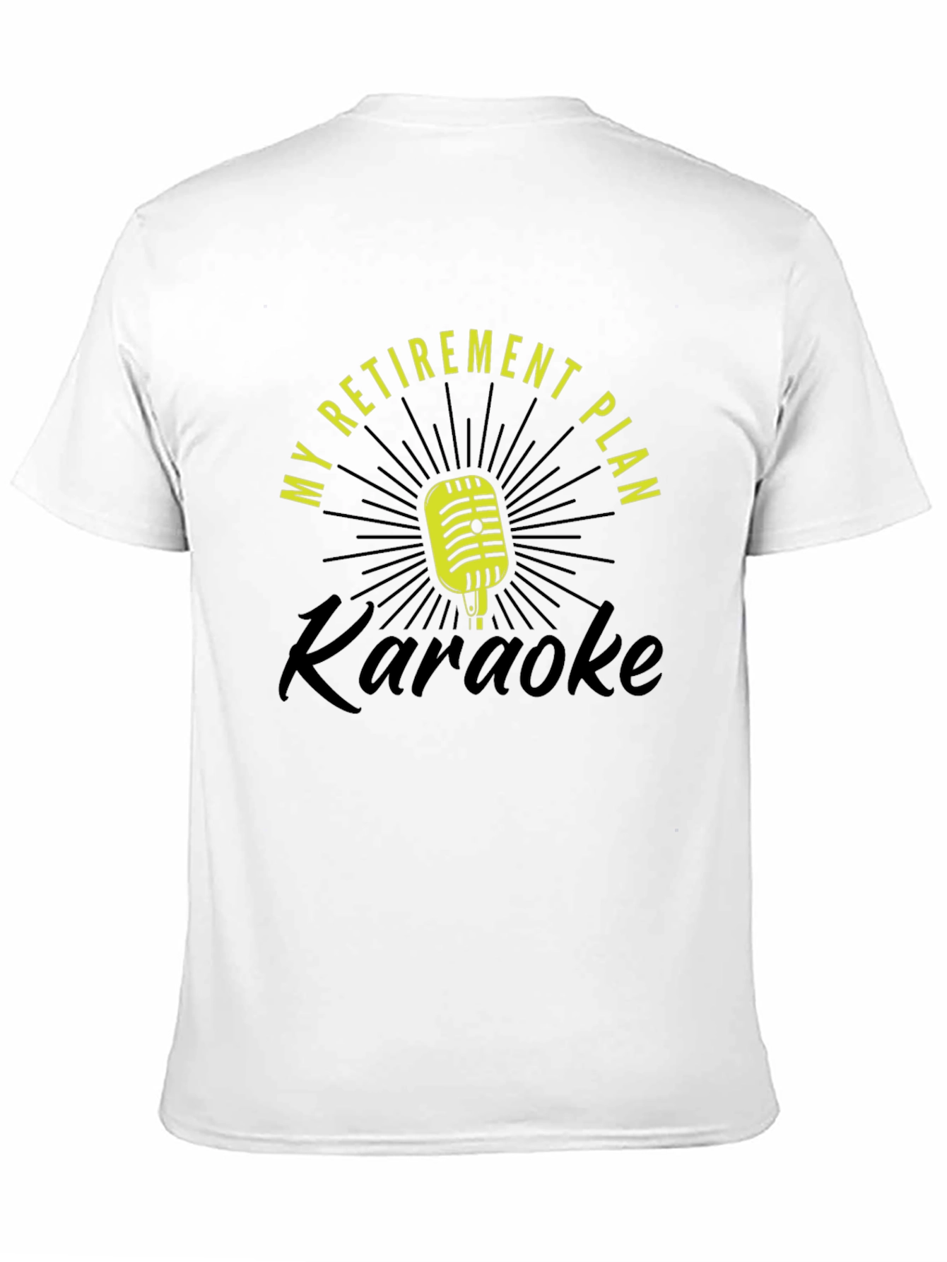 Black Retirement Plan Karaoke T-Shirt - Black view 11