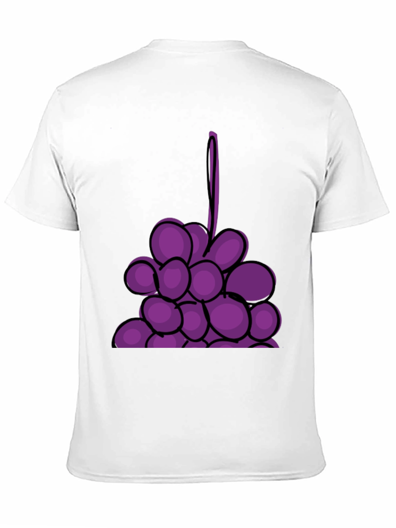 Black Grape Graphic Black T-Shirt - Fruit Lover's Tee view 11