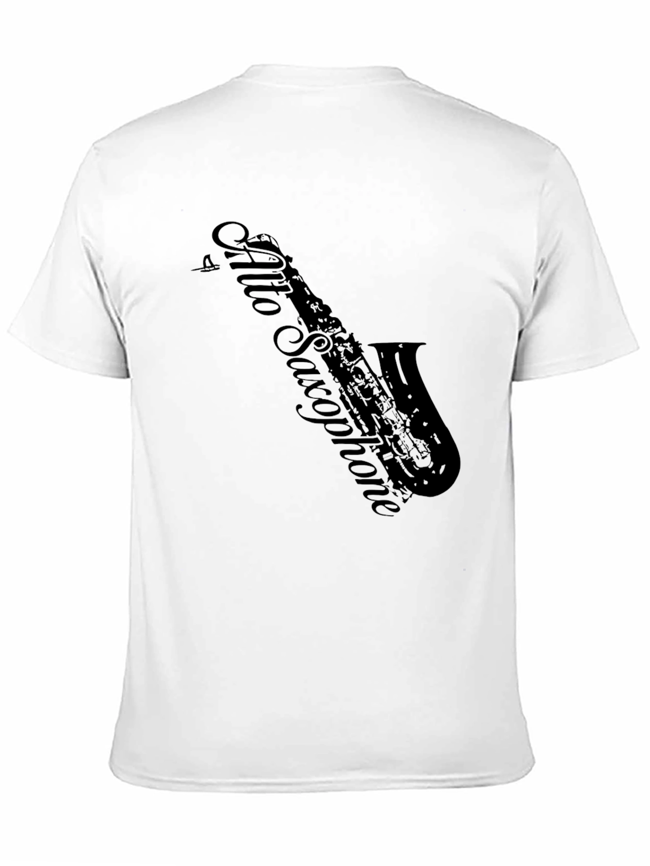 Black Alto Saxophone Graphic T-Shirt - Musician Tee view 11