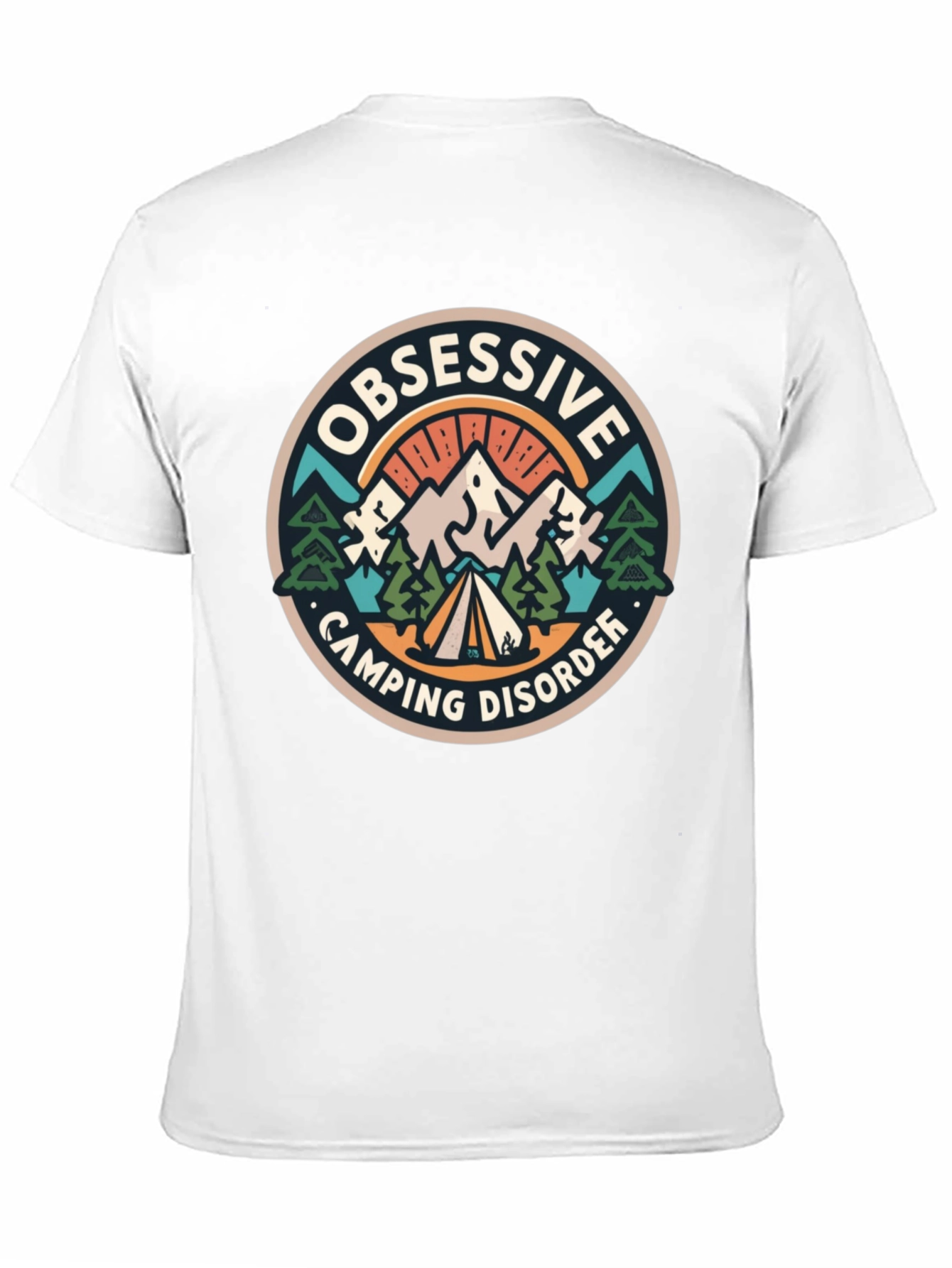 Black Obsessive Camping Disorder Black T-Shirt view 11