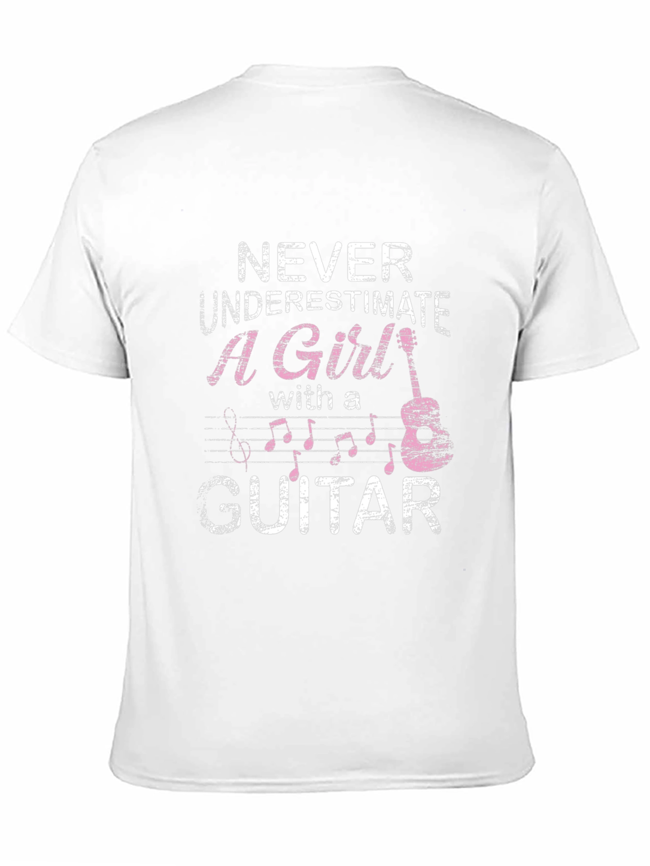 Black Never Underestimate a Girl with a Guitar T-Shirt view 11