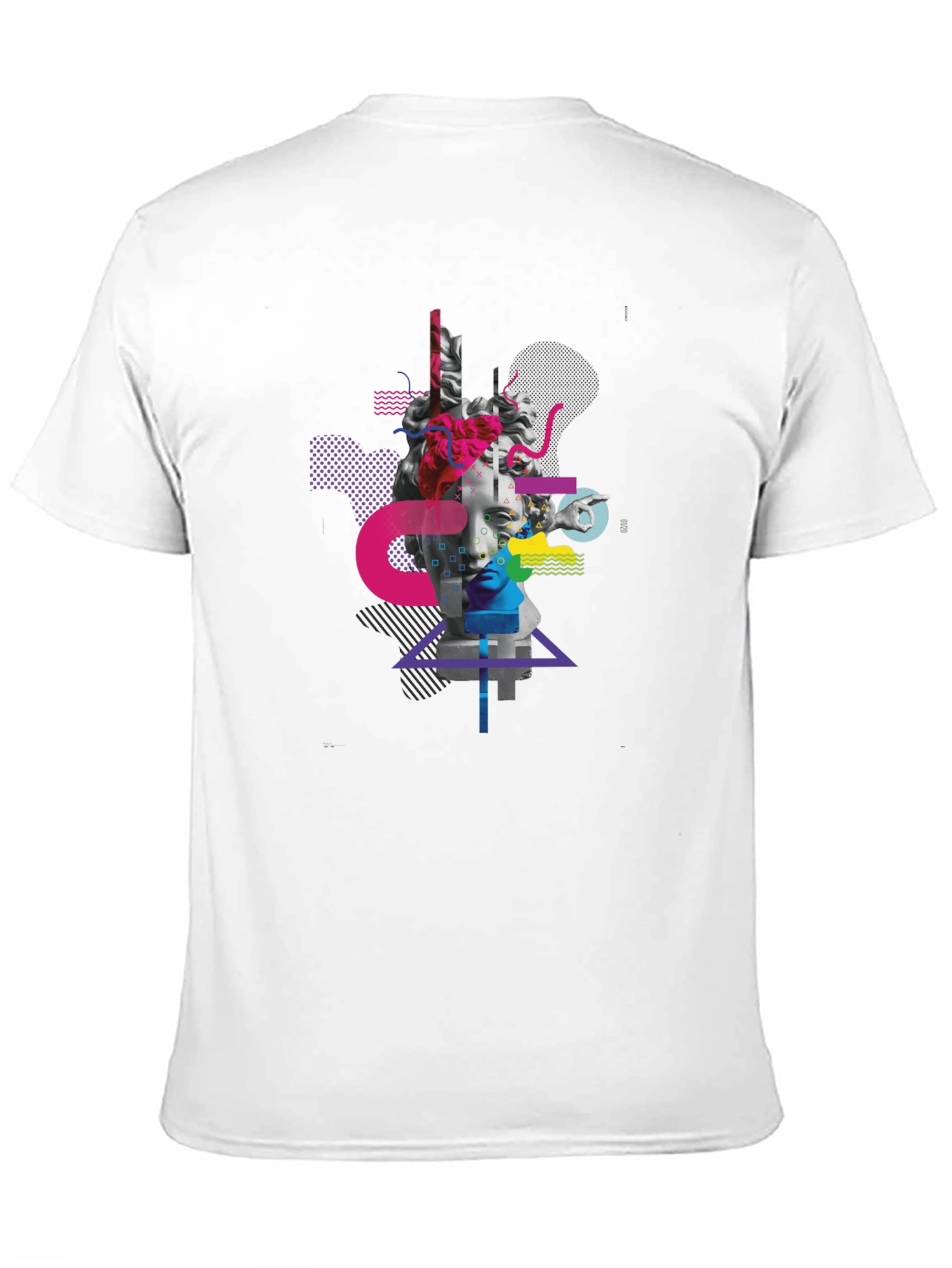 Black Abstract Statue Graphic Tee - Modern Art Shirt view 11